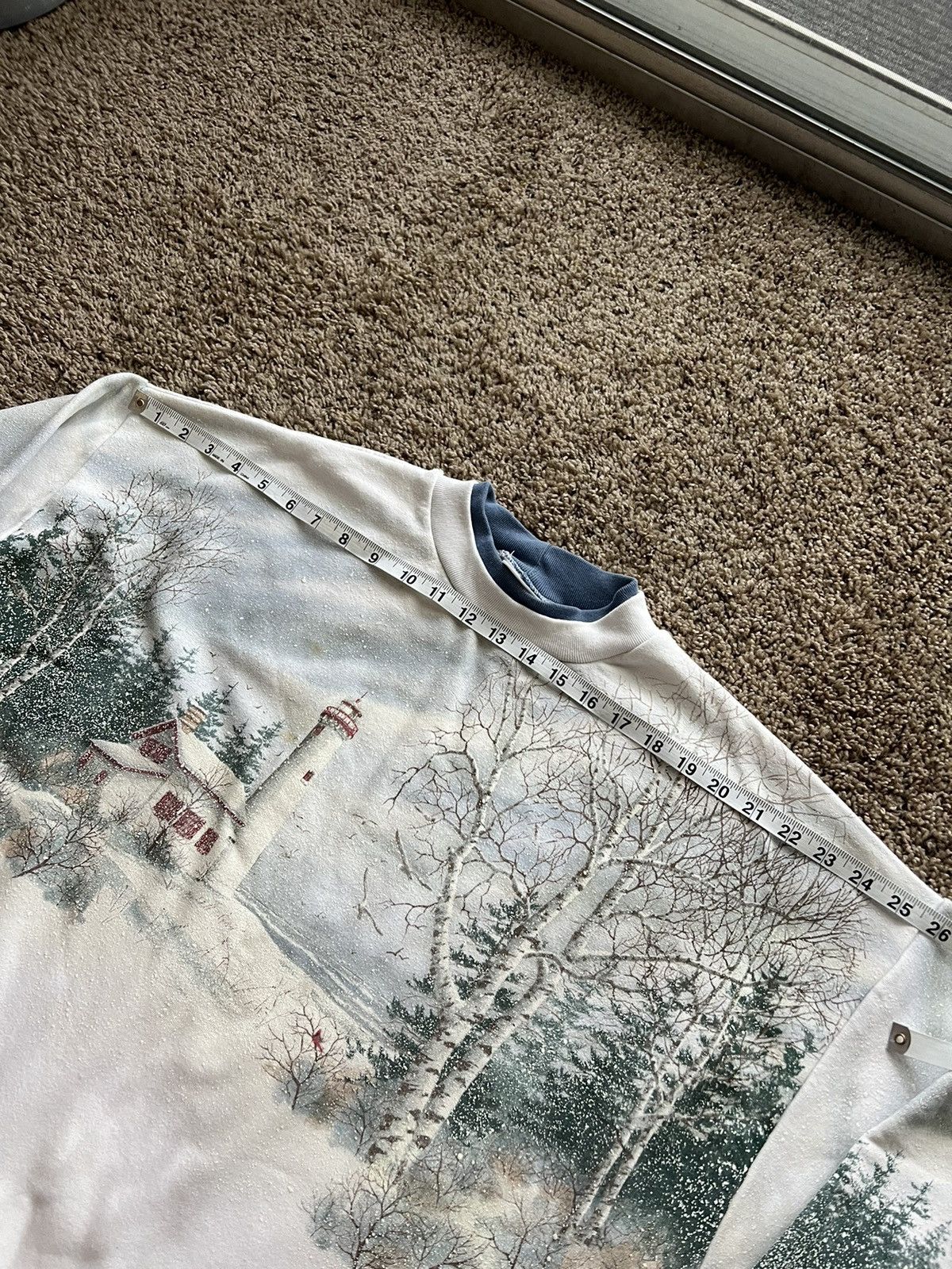 Designer Vintage 3D print winter forest wood sweatshirt avantgarde Y2 Size US L / EU 52-54 / 3 - 5 Thumbnail