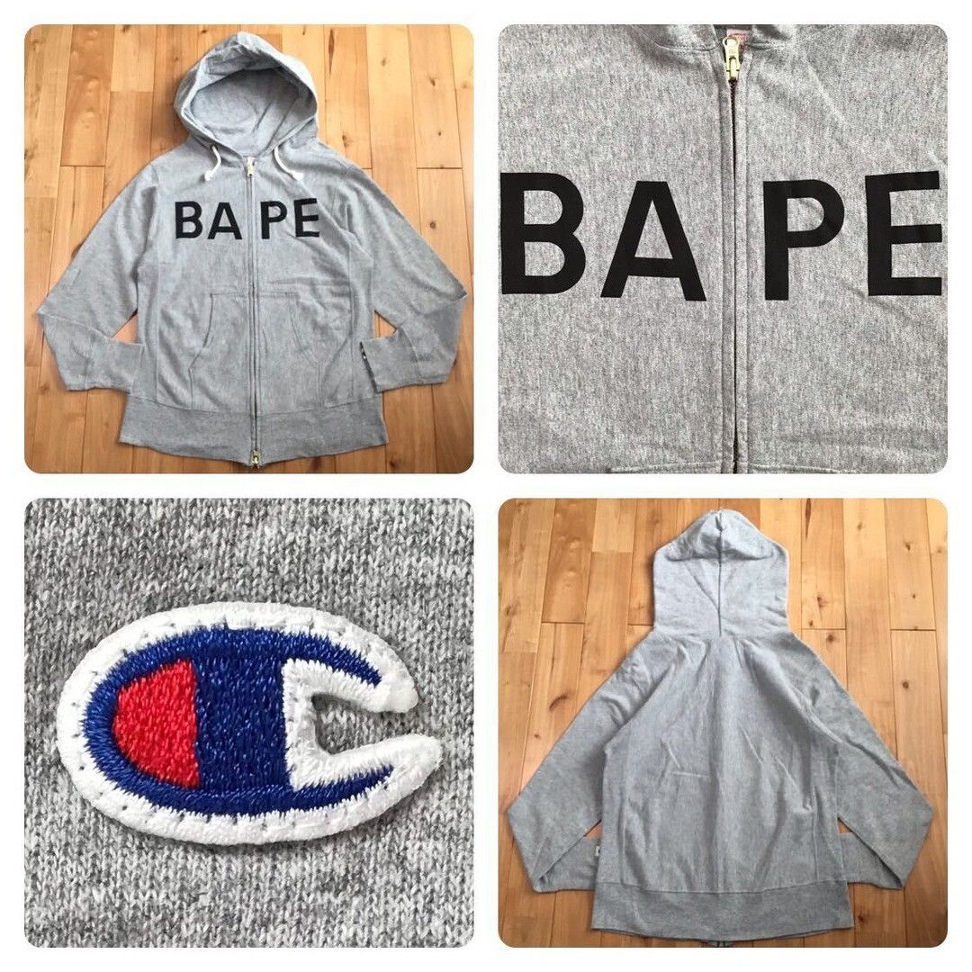 Bape × Champion BAPE × CHAMPION BAPE logo zip hoodie a bathing ape Size US M / EU 48-50 / 2 - 1 Thumbnail