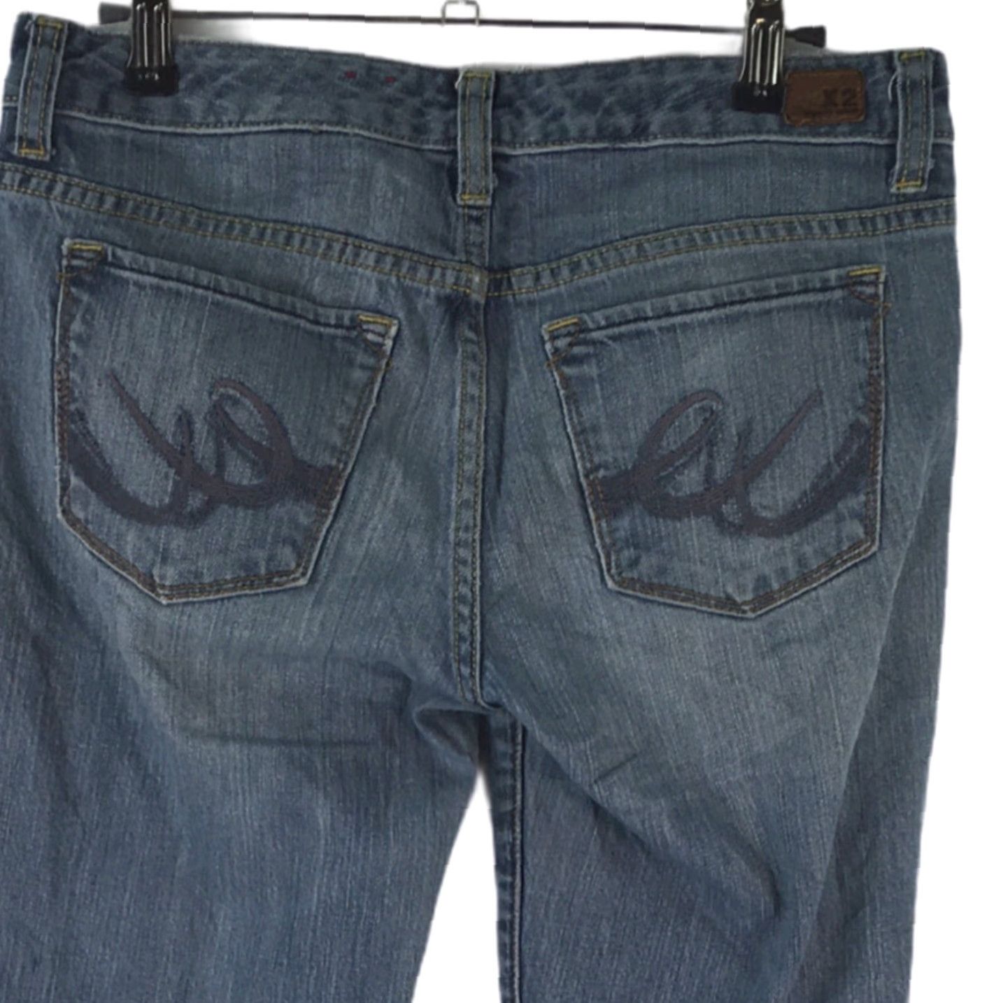 Denime X2 Slim Bootcut Jeans Women's Size 6 30x30 Blue Denim 5-Pocket Low Rise Size 28" / US 6 / IT 42 - 4 Thumbnail