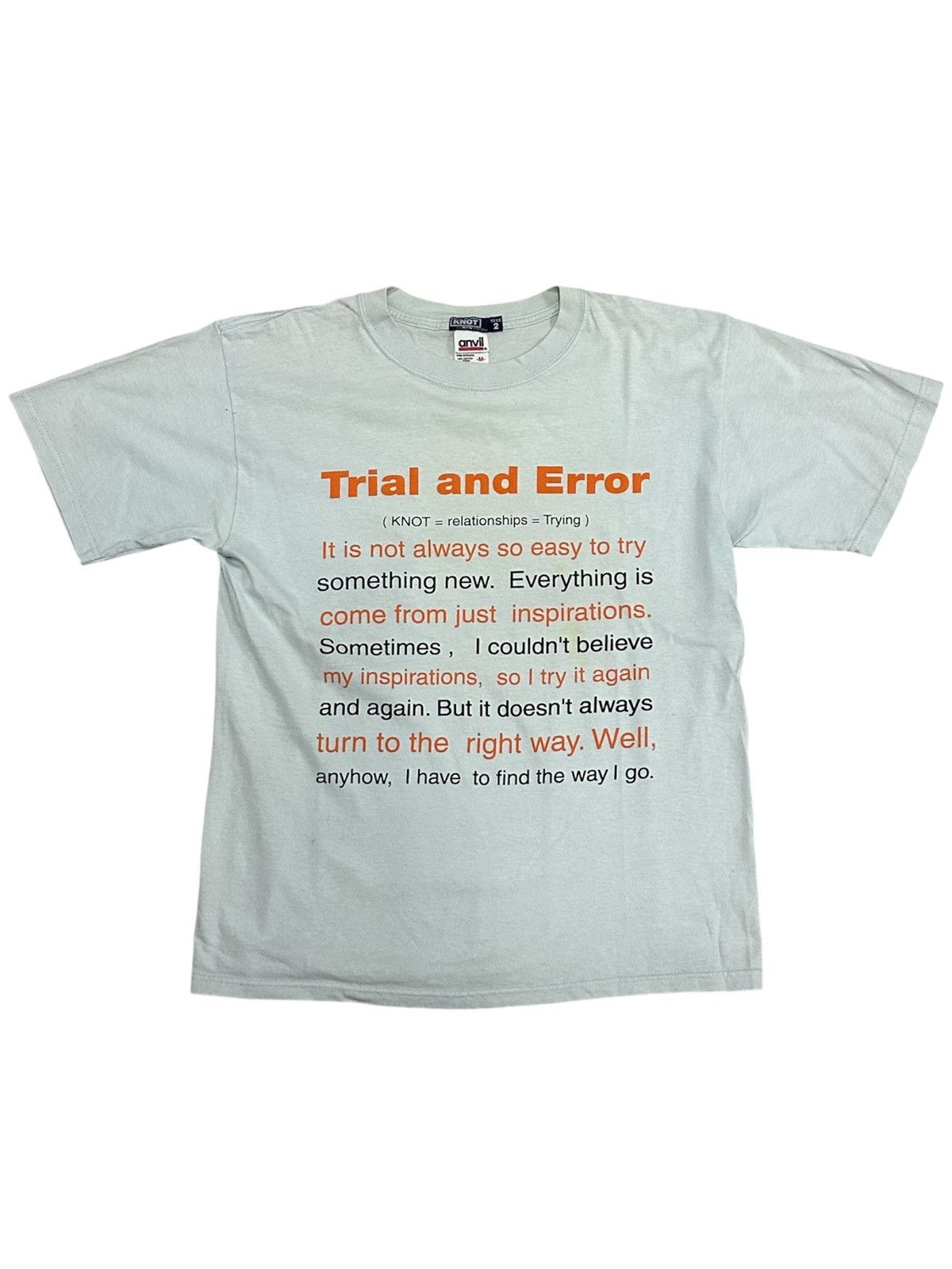 Designer Vintage Knott “Trial and Error” Designer Tee Size US M / EU 48-50 / 2 - 1 Thumbnail
