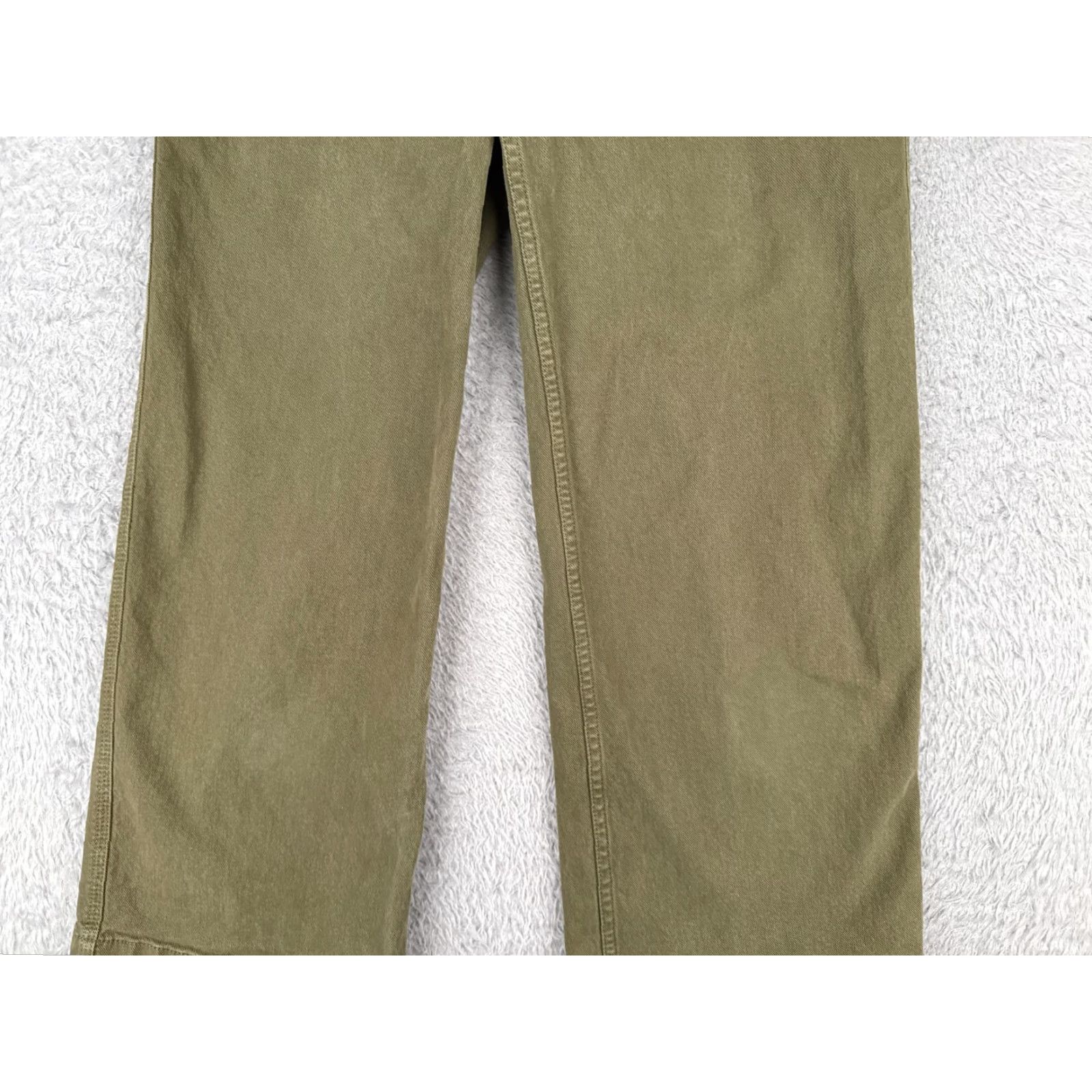 Lou & Grey Lou & Grey Jeans Womens 27 Green Denim Wide Leg Mid Rise Cotton Blend 26x25 Size 27" / US 4 / IT 40 - 3 Thumbnail