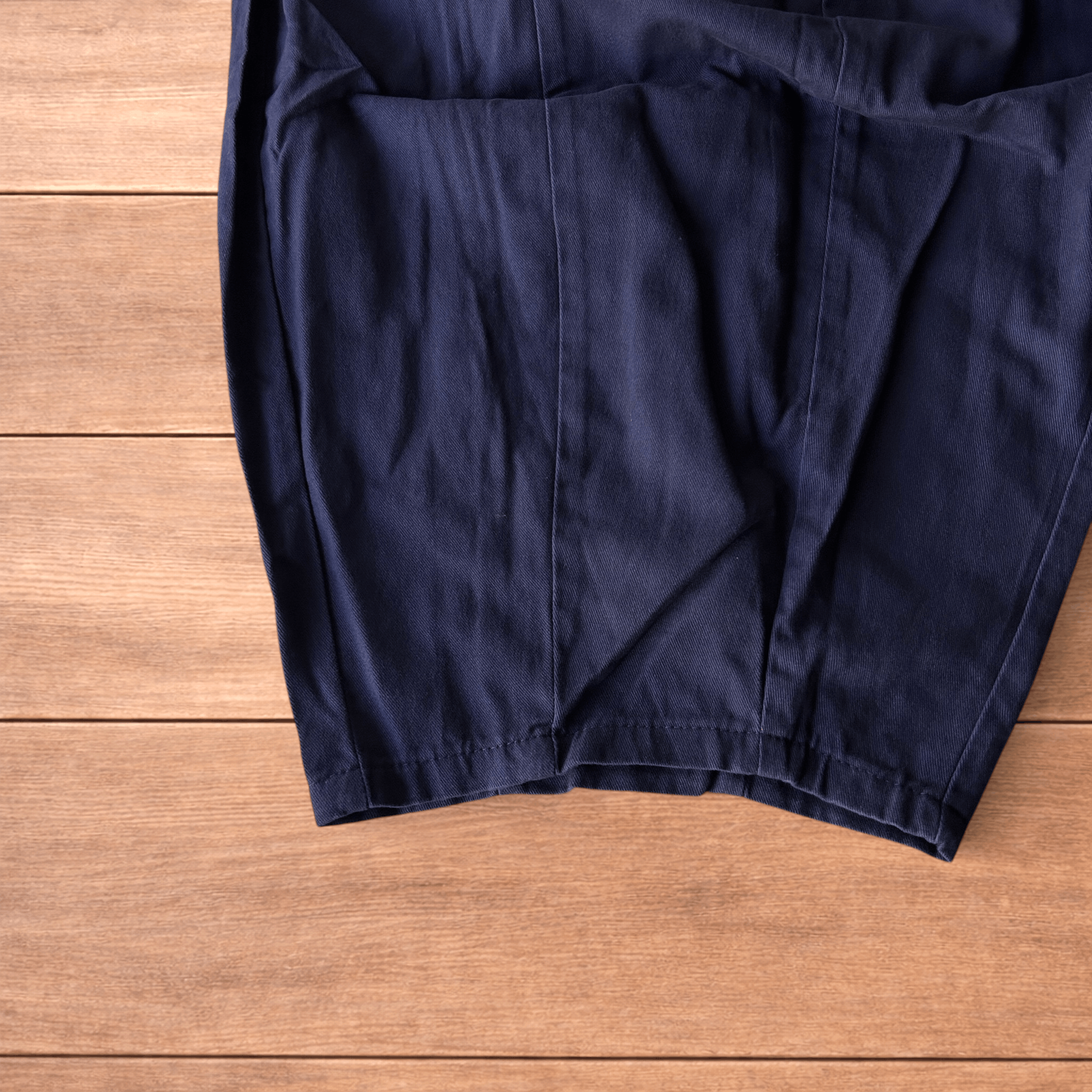 Japanese Brand Super baggy wide leg parachute trousers in navy blue. Size US 34 / EU 50 - 4 Thumbnail