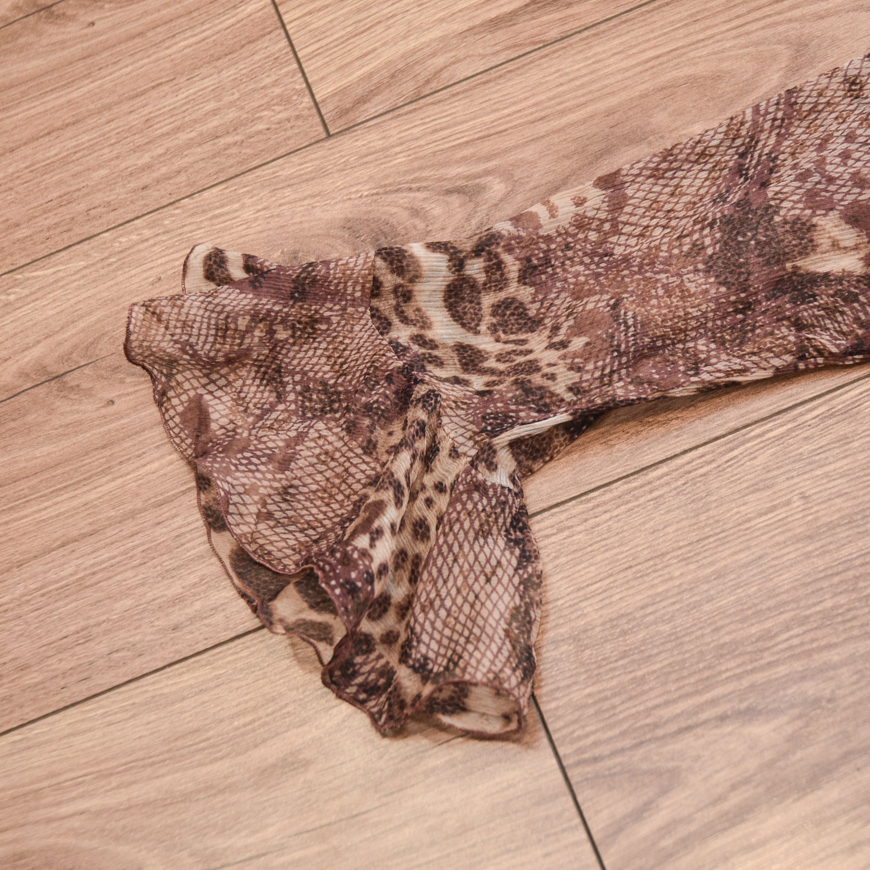 ANNE FONTAINE ANNE FONTAINE Leopard Print Chiffon Blouse Shirt Ruffle Y2k Size M / US 6-8 / IT 42-44 - 8 Thumbnail