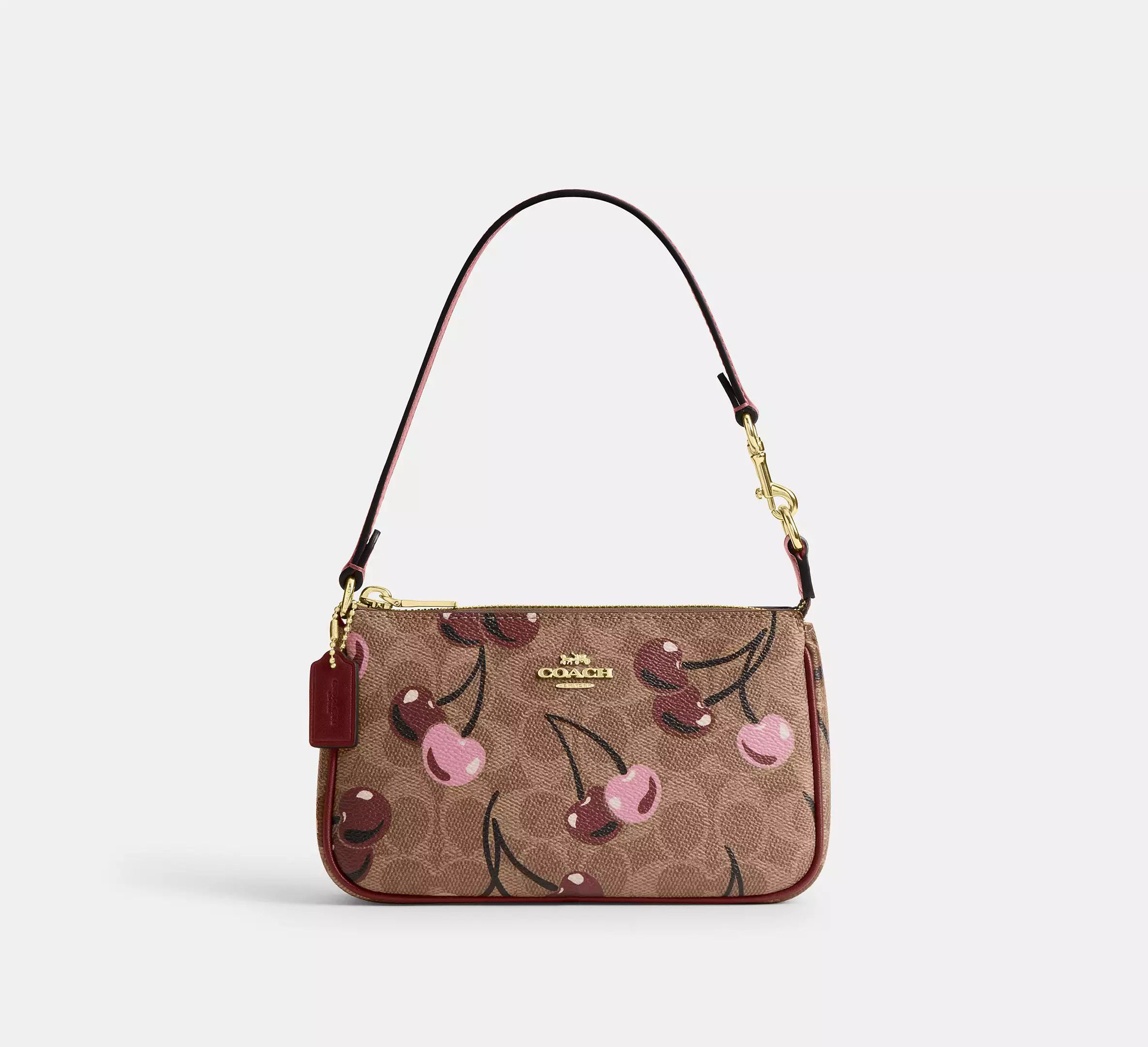 Coach 🍒 Nolita 19 In Signature Canvas With Cherry Print CZ011 Size ONE SIZE - 10 Thumbnail
