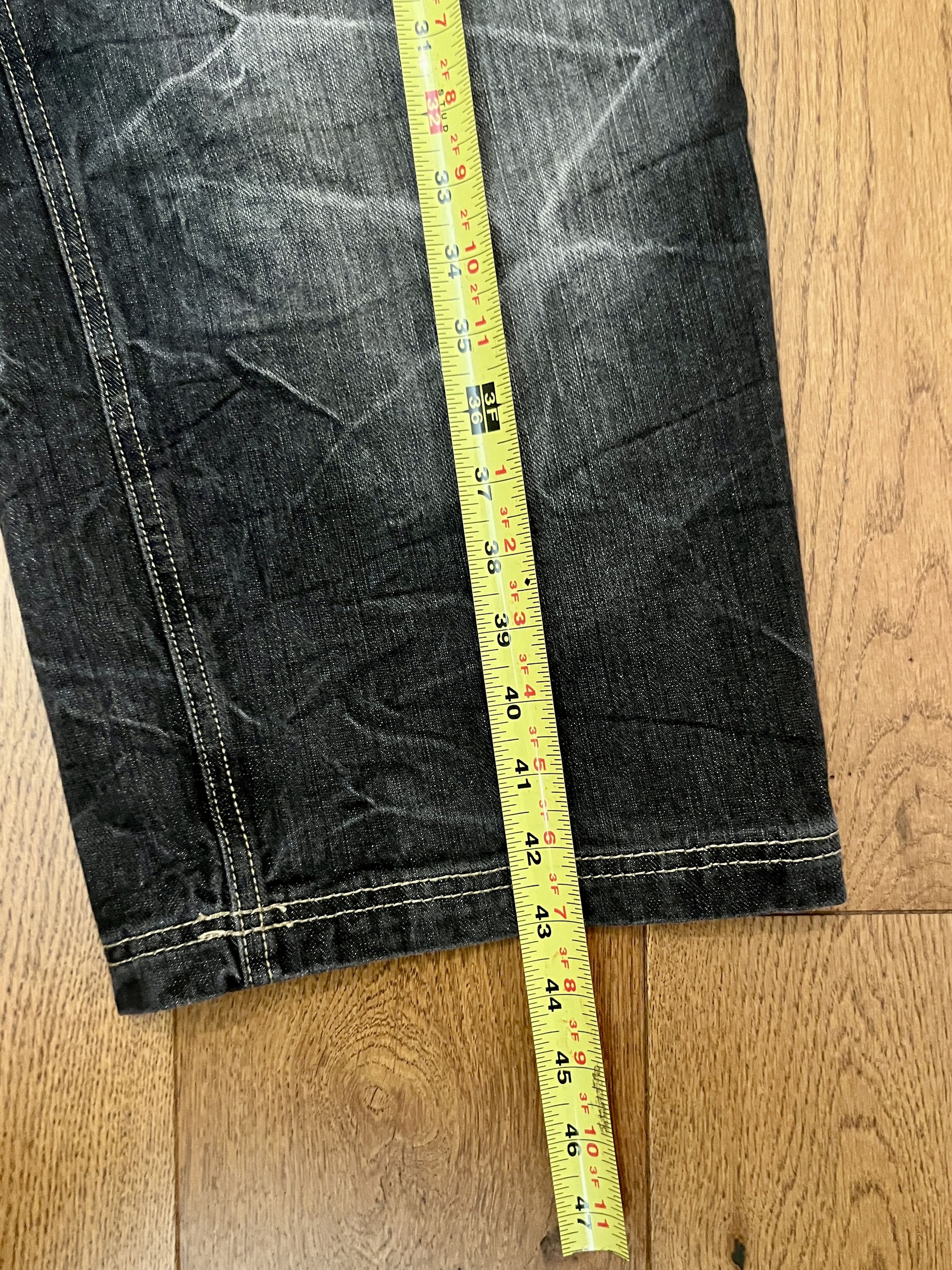 Vintage Vtg GodBody Y2K Wide Leg Baggy Lightning Wash Jeans Size US 34 / EU 50 - 6 Thumbnail