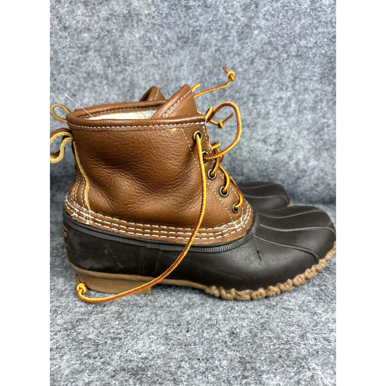Vintage VINTAGE not right; use: LL Bean Bean Boots Womens 7 Brown Leather Ankle Duck Rain Boots USA Size US 7 / IT 37 - 3 Thumbnail