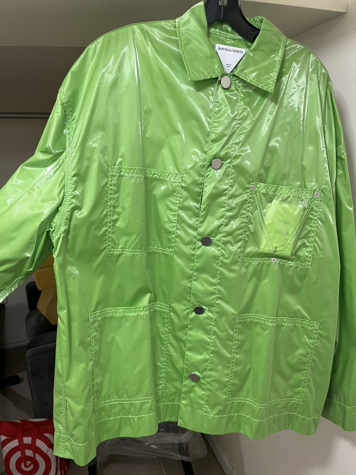 Bottega Veneta Bottega Veneta Acid Green Shiny Jacket Sz 48 Size US M / EU 48-50 / 2 - 3 Thumbnail