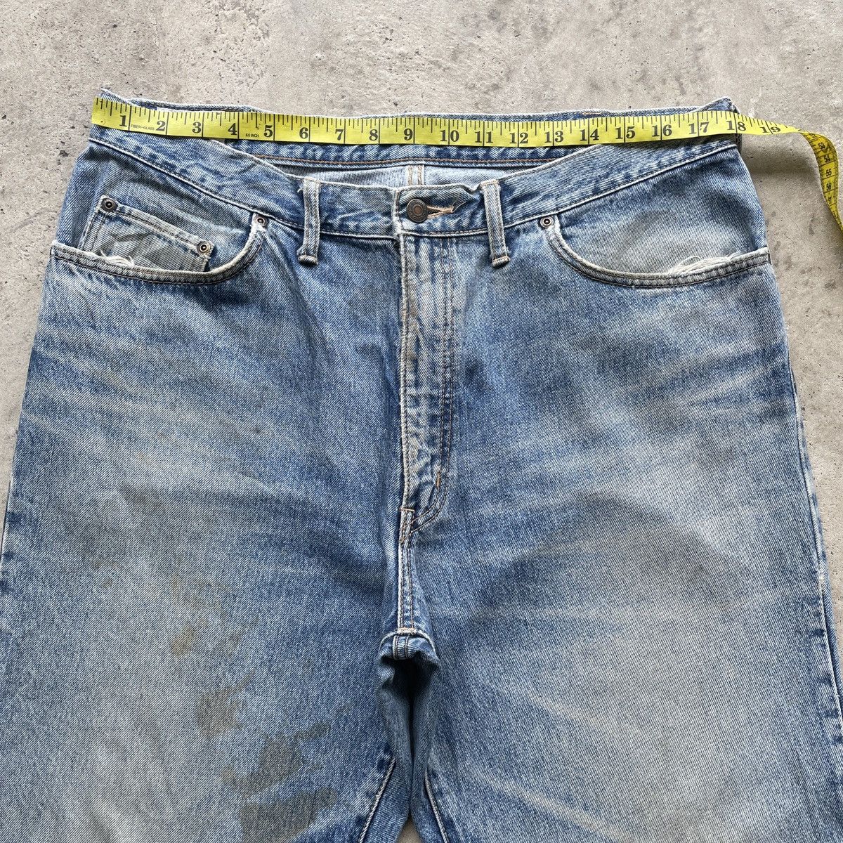 Edwin × Japanese Brand × Jean W36 Vintage Edwin Dirty Distressed Faded Pants Jeans 90s Size US 36 / EU 52 - 5 Thumbnail
