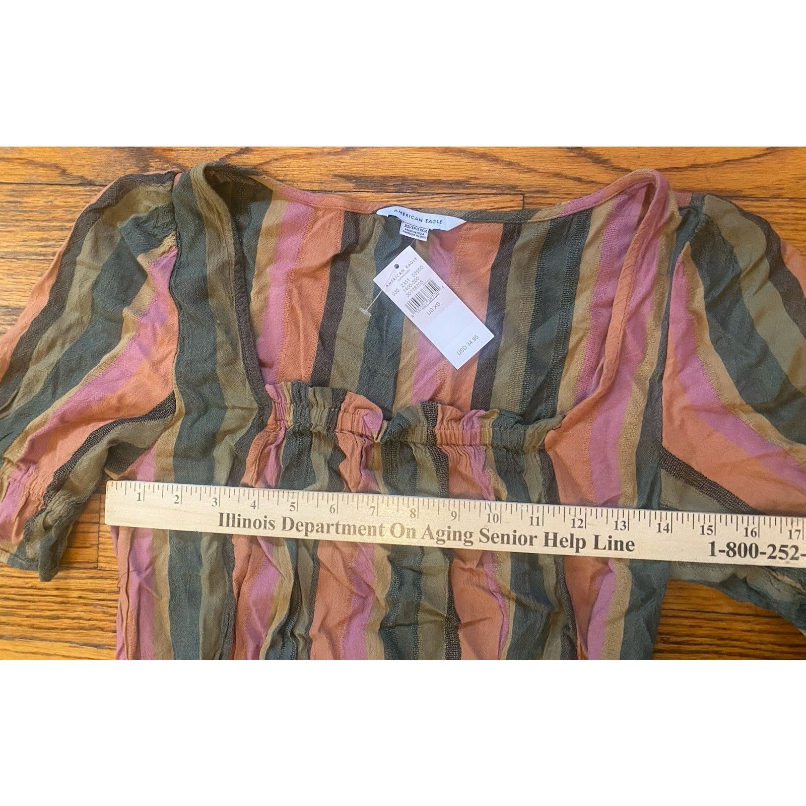 American Eagle Outfitters NWT American Eagle Midriff Top Women’s Shirt XS $35 Size XS / US 0-2 / IT 36-38 - 4 Thumbnail