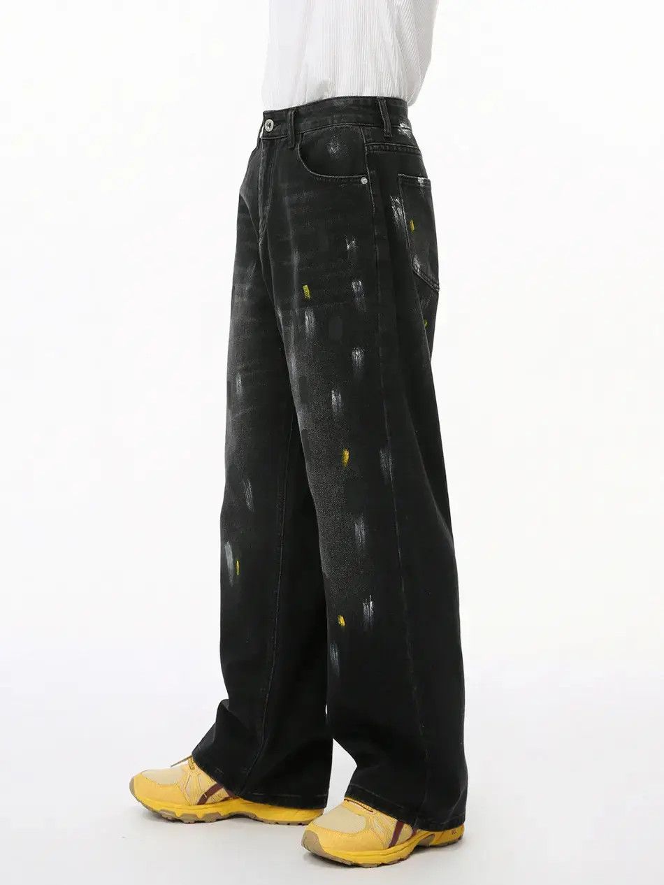 Japanese Brand Retro loose high street graffiti jeans Size US 32 / EU 48 - 4 Thumbnail