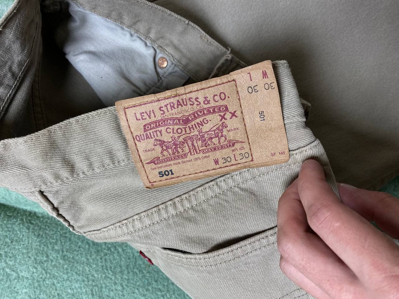 Levi's denim pants Levi's 501 Y2K Logo streetwear jeans Size US 30 / EU 46 - 2 Thumbnail