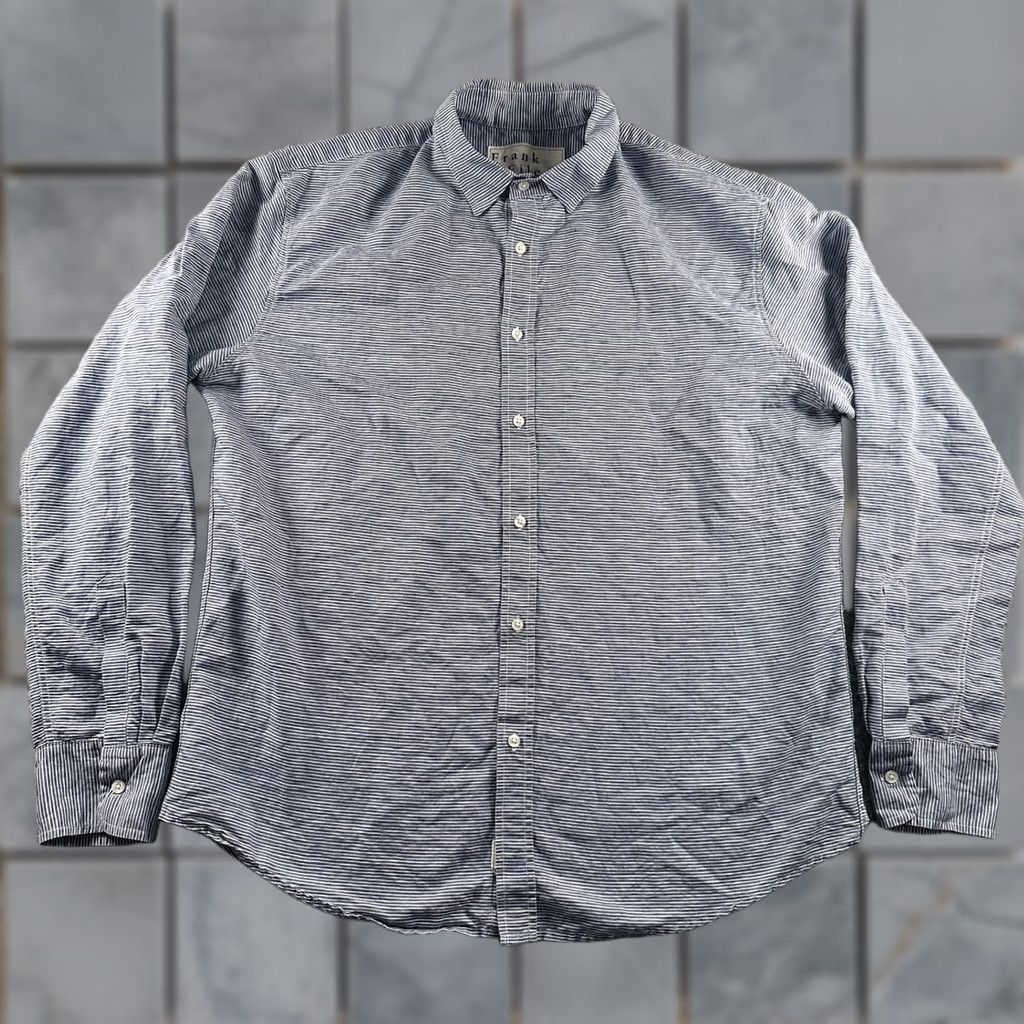 Frank & Eileen Frank & Eileen Shirt Mens L Blue White Stripe Long Sleeve Button Cotton Casual Size US L / EU 52-54 / 3 - 1 Thumbnail