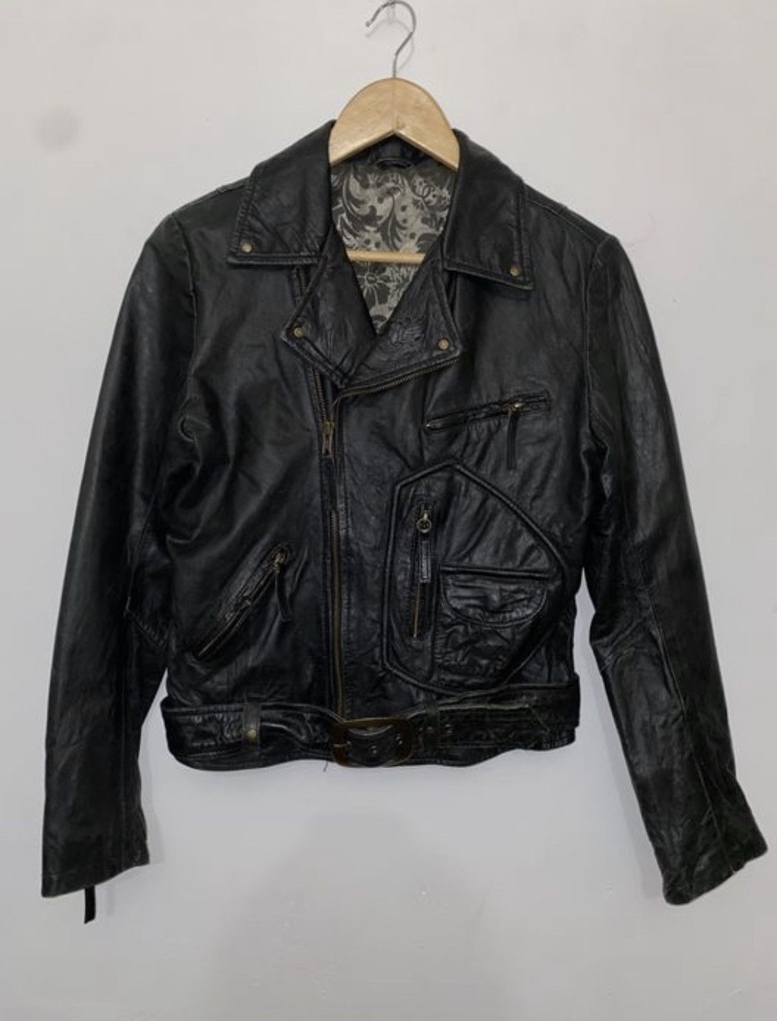 Vintage Vintage D pocket leather jacket punk grunge style Size S / US 4 / IT 40 - 3 Thumbnail
