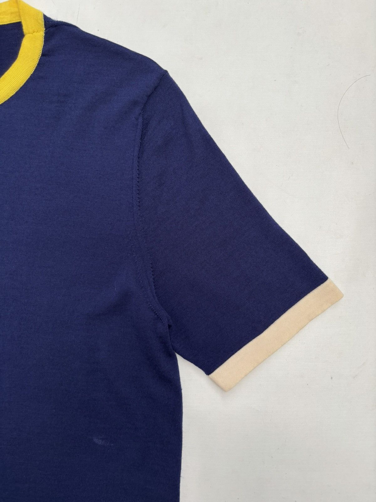 Jil Sander × Raf Simons SS13 RUNWAY Wool Knit Short Sleeve Sweater Size US L / EU 52-54 / 3 - 5 Thumbnail