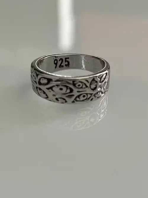 Japanese Brand × Vintage Y2K Sterling Silver Eye Ring Size ONE SIZE - 1 Thumbnail