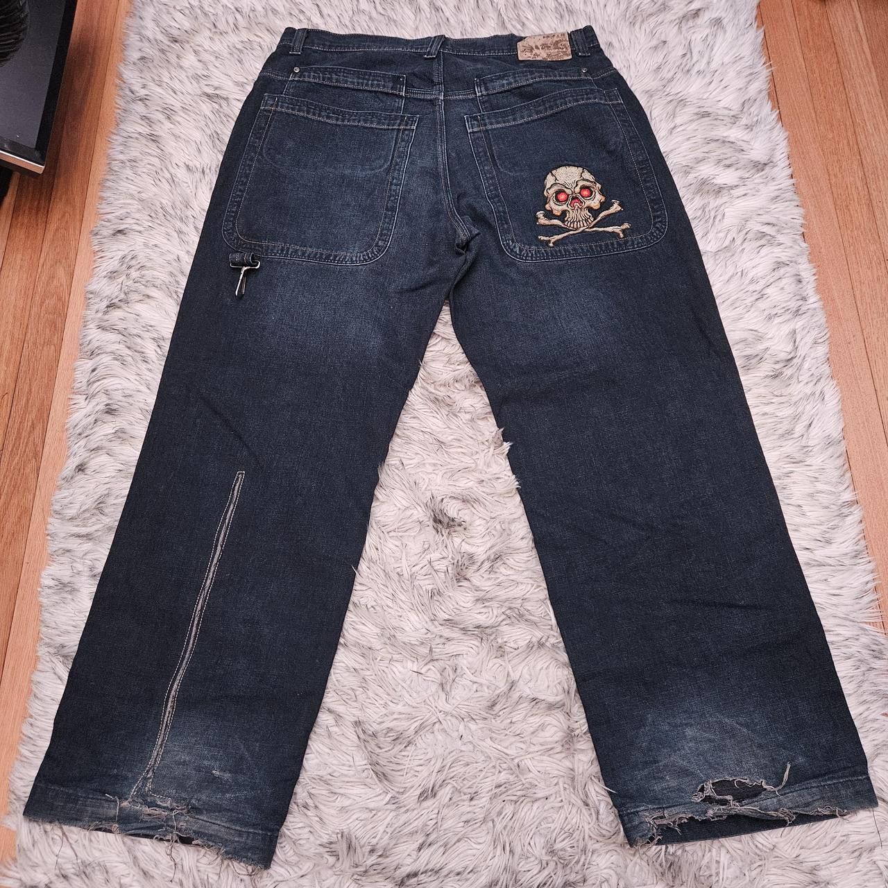 image of Jnco Jeans "crossbones" in Navy, Men's (Size 38)