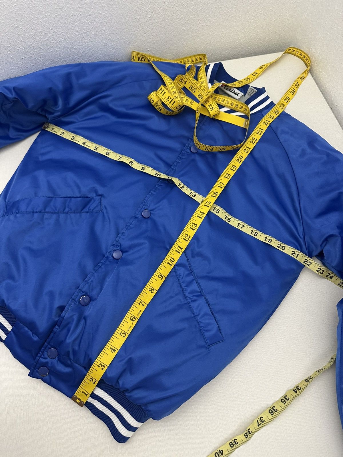 Cardinal of Canada Vintage 90s Royal Blue Satin Quilted Lined Bomber Jacket S Size US S / EU 44-46 / 1 - 6 Thumbnail