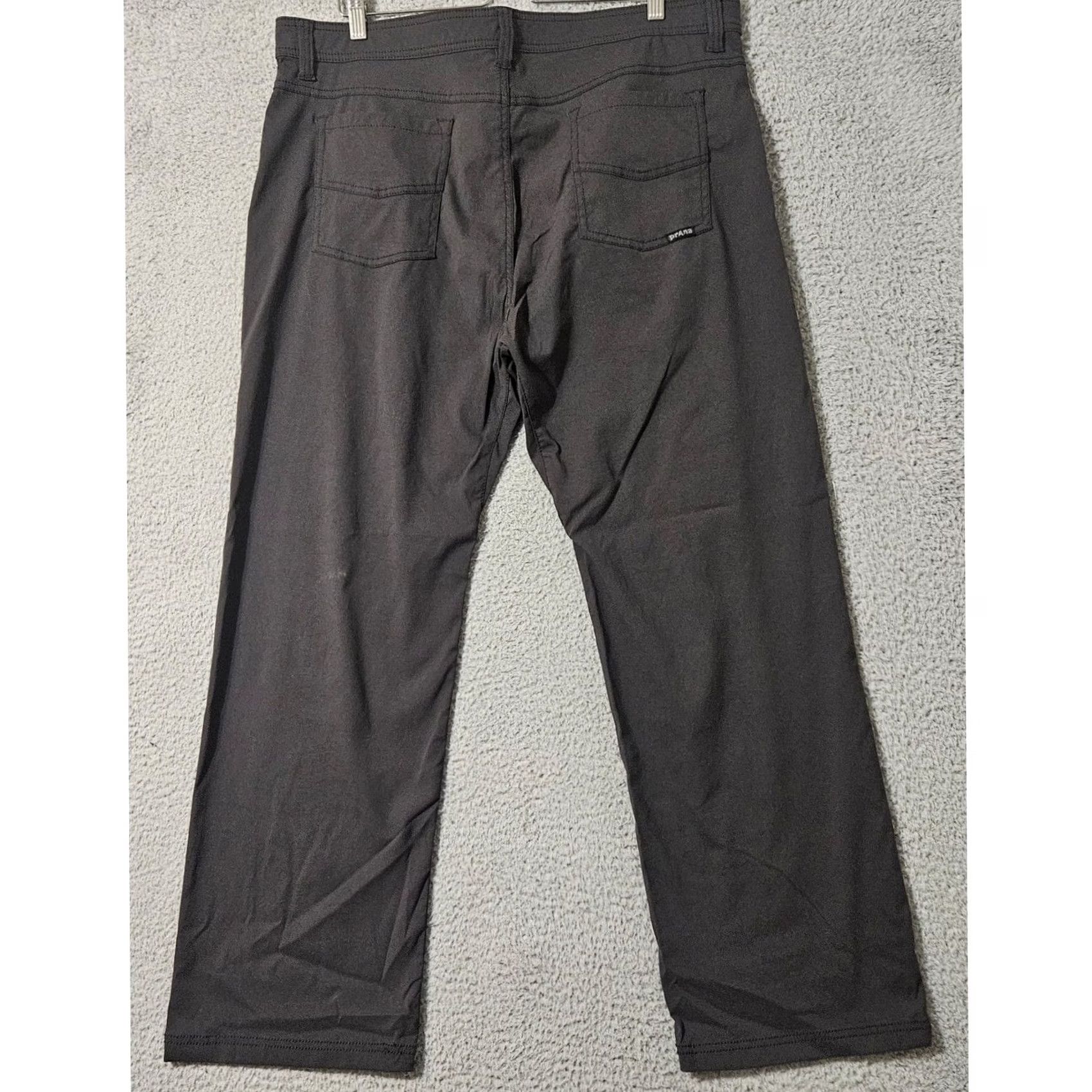 Prana Prana Mens Pants 38x29 Brion Slim Fit Gray Hiking Outdoor Work Stretch Nylon Size US 38 / EU 54 - 2 Thumbnail