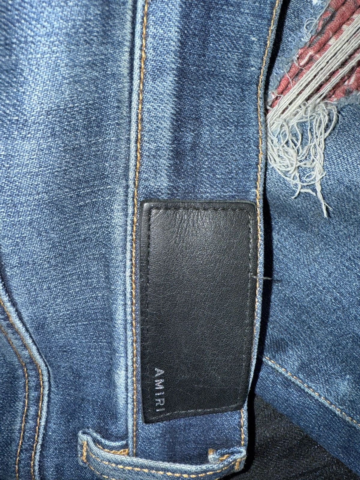 Amiri Amiri classic indigo red bandana Mx1 Size US 31 - 3 Thumbnail