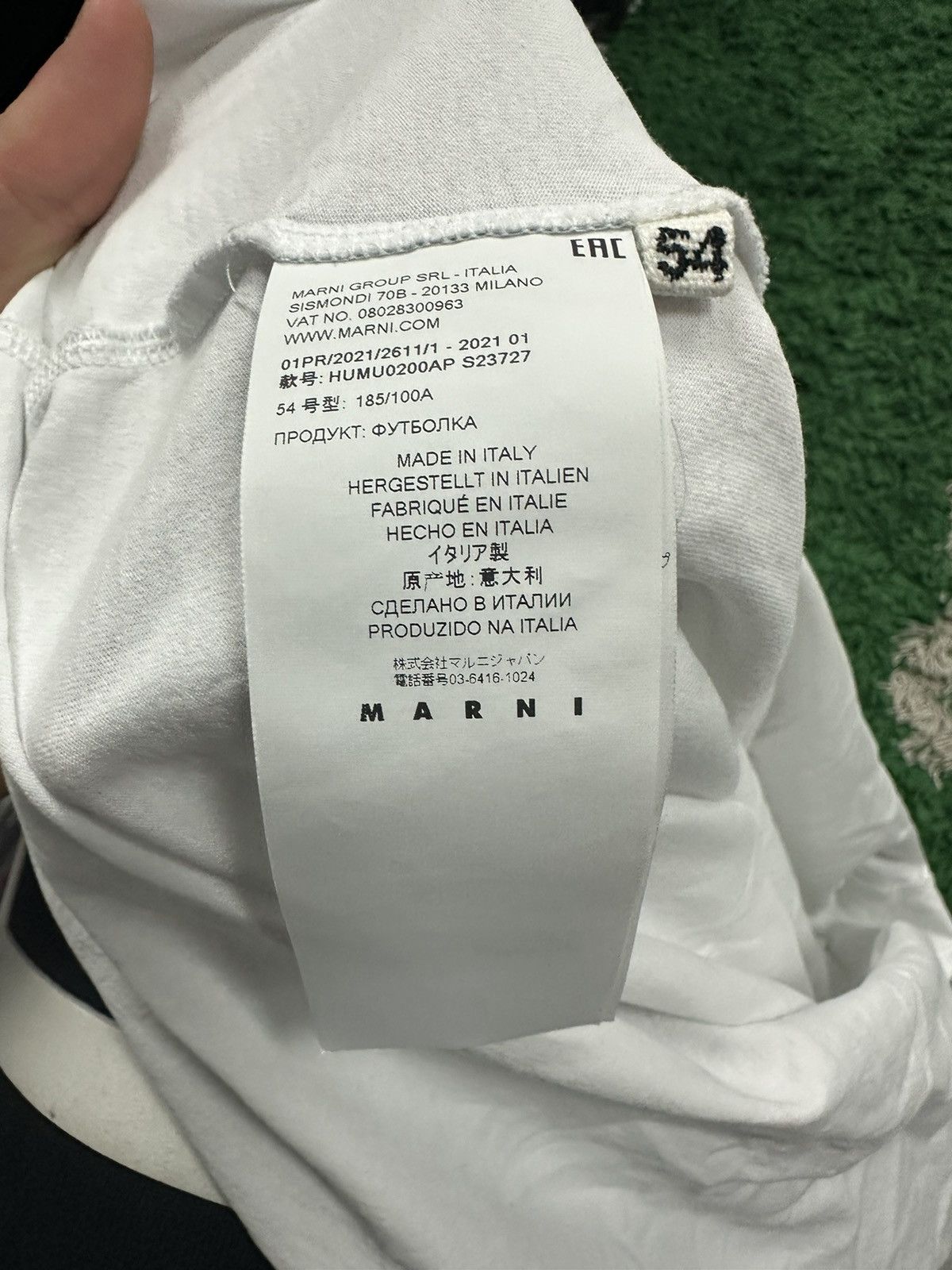 Marni Marni Tee T Shirt White Black Size US L / EU 52-54 / 3 - 2 Thumbnail