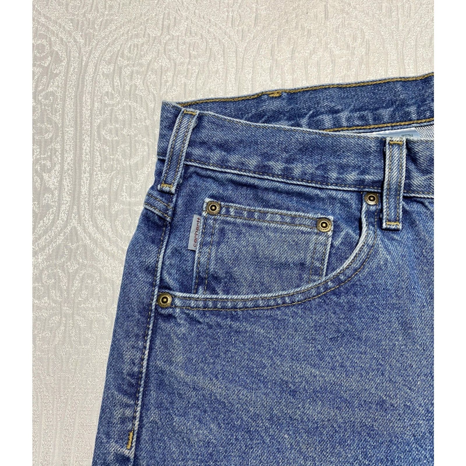 Carhartt Carhartt Jeans Mens 33x32 Blue DST Relaxed Fit Straight Leg Denim Workwear Denim Jeans Size US 33 - 4 Thumbnail