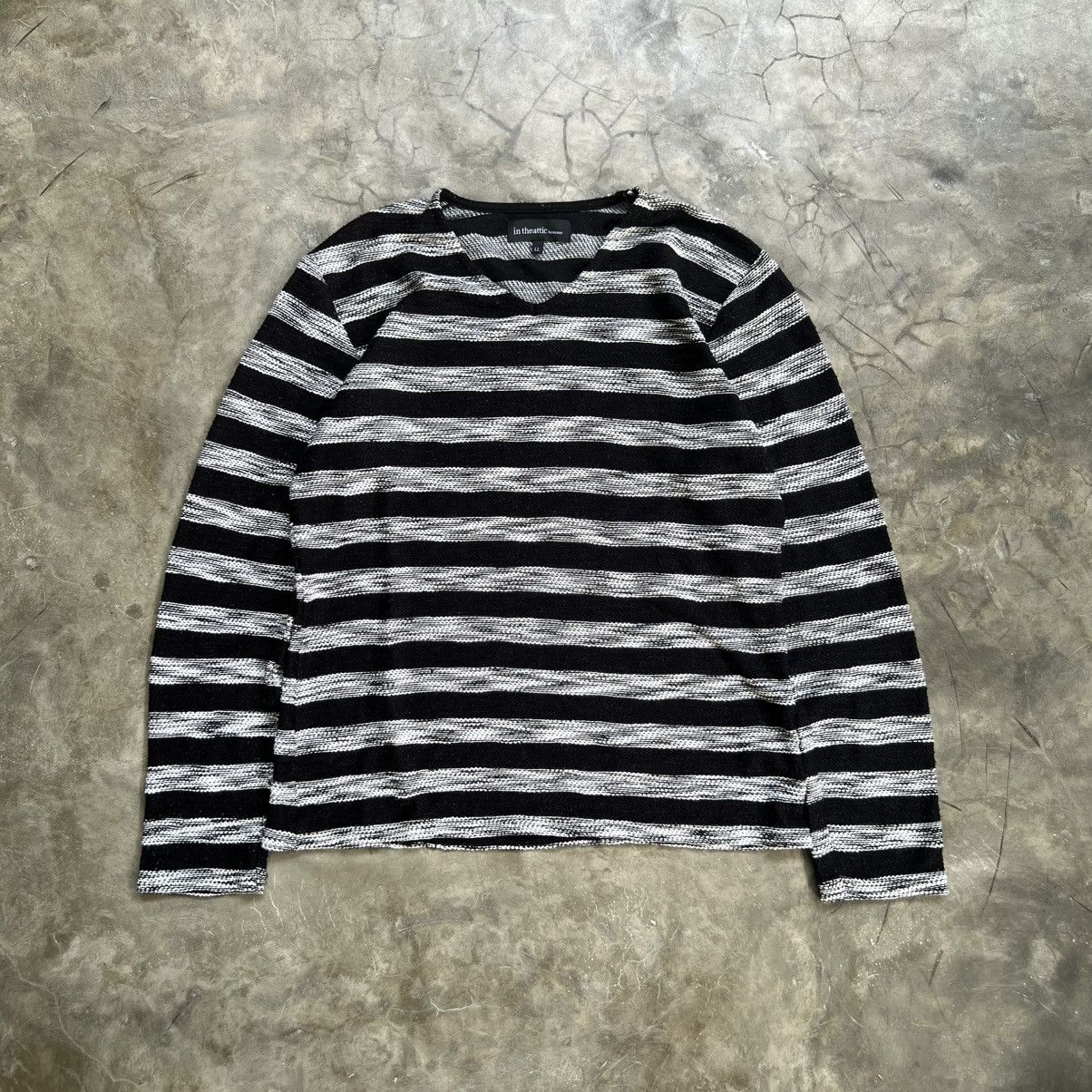 In The Attic 2000s In The Attic Vkei Style Stripe Knit Longsleeve Shirt Size US L / EU 52-54 / 3 - 1 Thumbnail