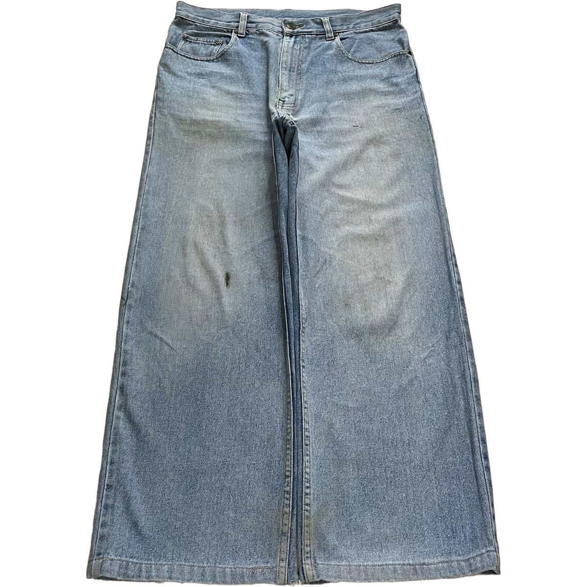 Japanese Brand SALES🔥Vintage Japanese Faded Wash Distressed Baggy Jeans Size US 33 - 1 Thumbnail