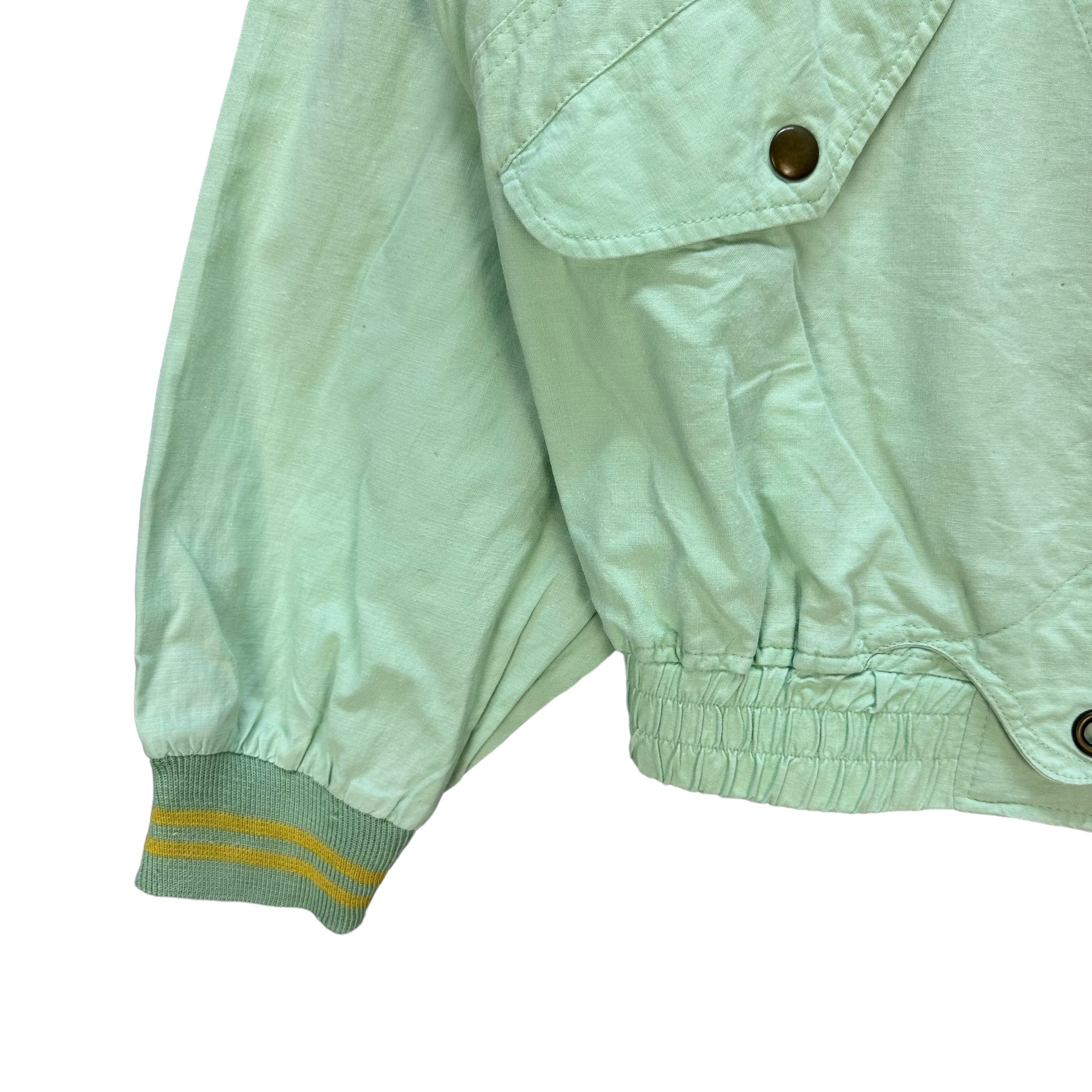Japanese Brand BIGMEN Big Logo Mint Green Light Bomber Jacket #A39-0883 Size US L / EU 52-54 / 3 - 7 Thumbnail