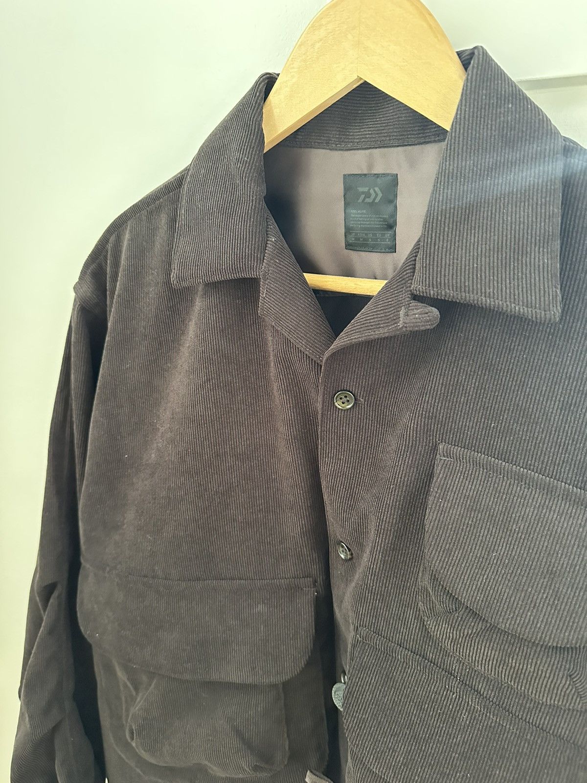 DAIWA PIER39 Oversized Brown Corduroy shirt Size US M / EU 48-50 / 2 - 2 Thumbnail