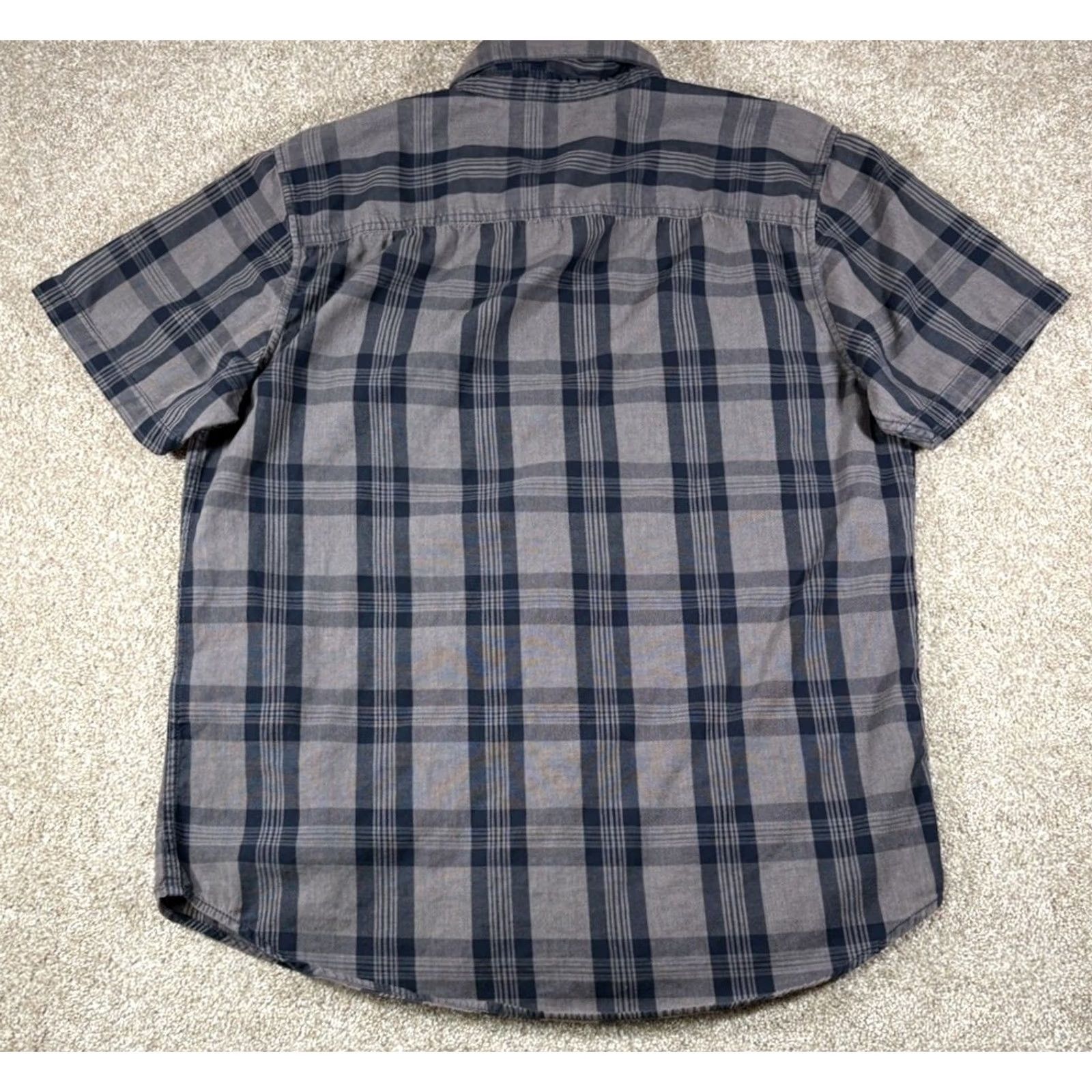 Harley Davidson Harley-Davidson Shirt Button-Up Plaid Short Sleeve Men L Grey Multicolor Cotton Flannel Classic Casual Pocketed Size US L / EU 52-54 / 3 - 5 Thumbnail