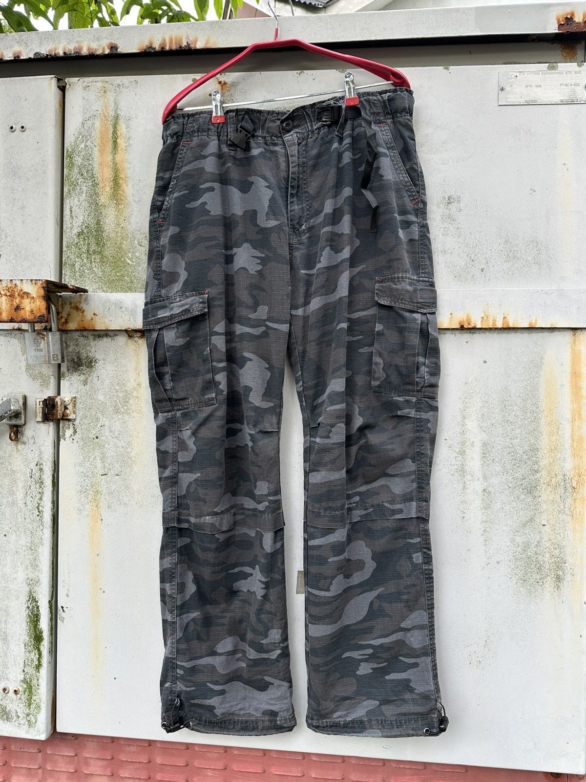 Vintage 👹Vintage Navy Camo Baggy Cargo Pants Size US 34 / EU 50 - 8 Thumbnail