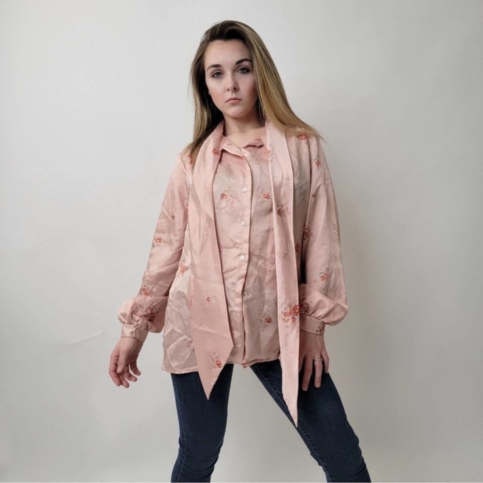 Vintage Vintage 80’s Secretary Top Size L / US 10 / IT 46 - 6 Thumbnail