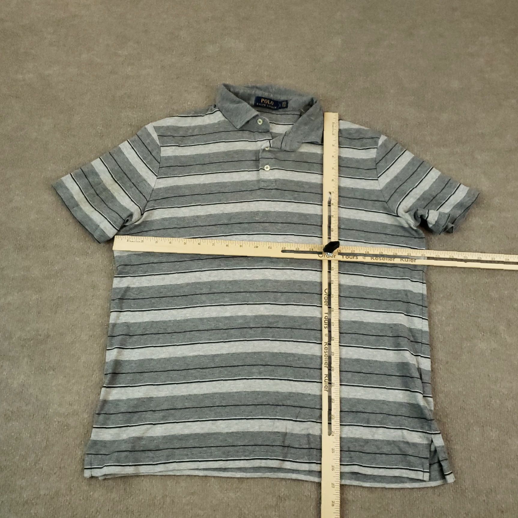 Polo Ralph Lauren Polo Ralph Lauren Shirt Mens Large Gray Black Striped Short Sleeve Pony Polo Ralph Lauren Shirt Mens Large Gray Striped Short Sleeve Pony Size US L / EU 52-54 / 3 - 2 Thumbnail