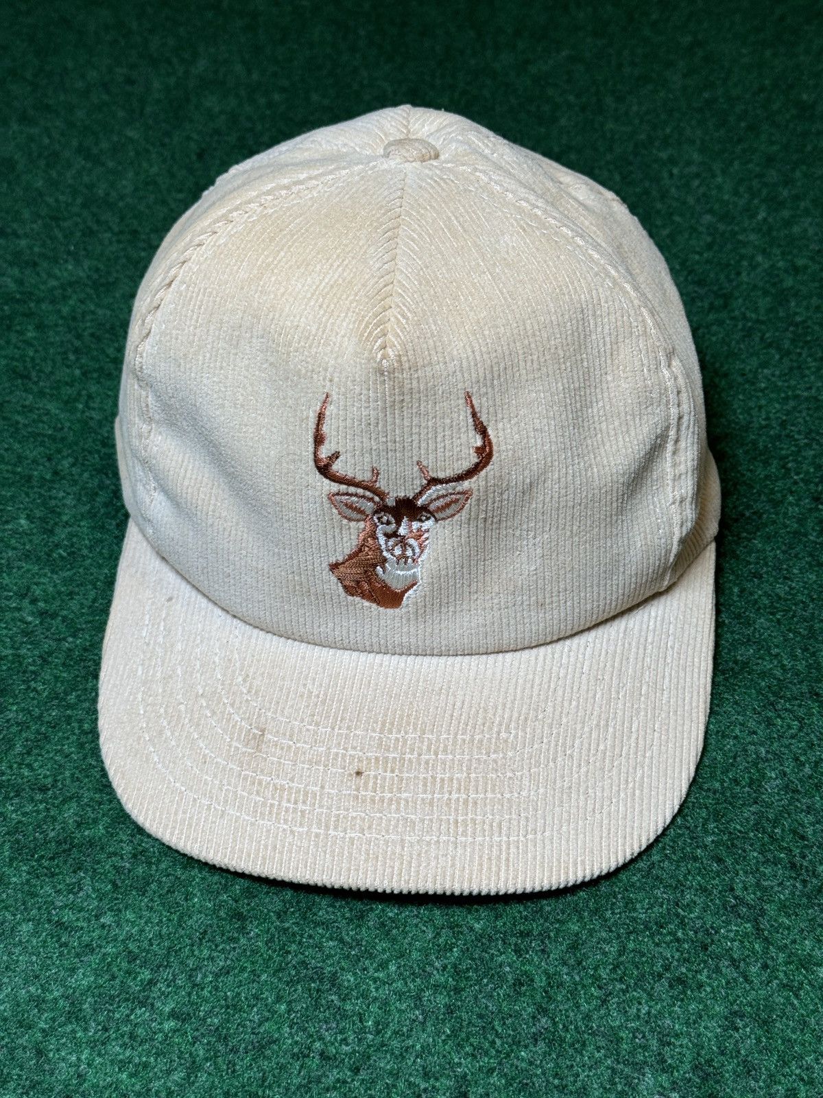 Vintage Vintage 80s 90s Corduroy Deer Elk Hunting Snapback Cap Hat Size ONE SIZE - 1 Thumbnail