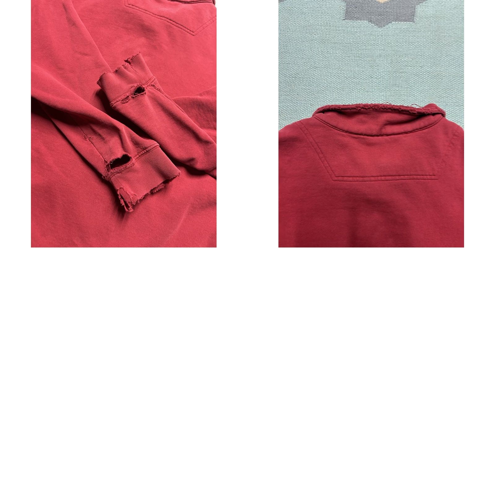 Vintage VINTAGE L.L.Bean Sweatshirt Collared Red Large Distressed Thrashed Cotton Pullover Mens Shirt Size US L / EU 52-54 / 3 - 8 Thumbnail