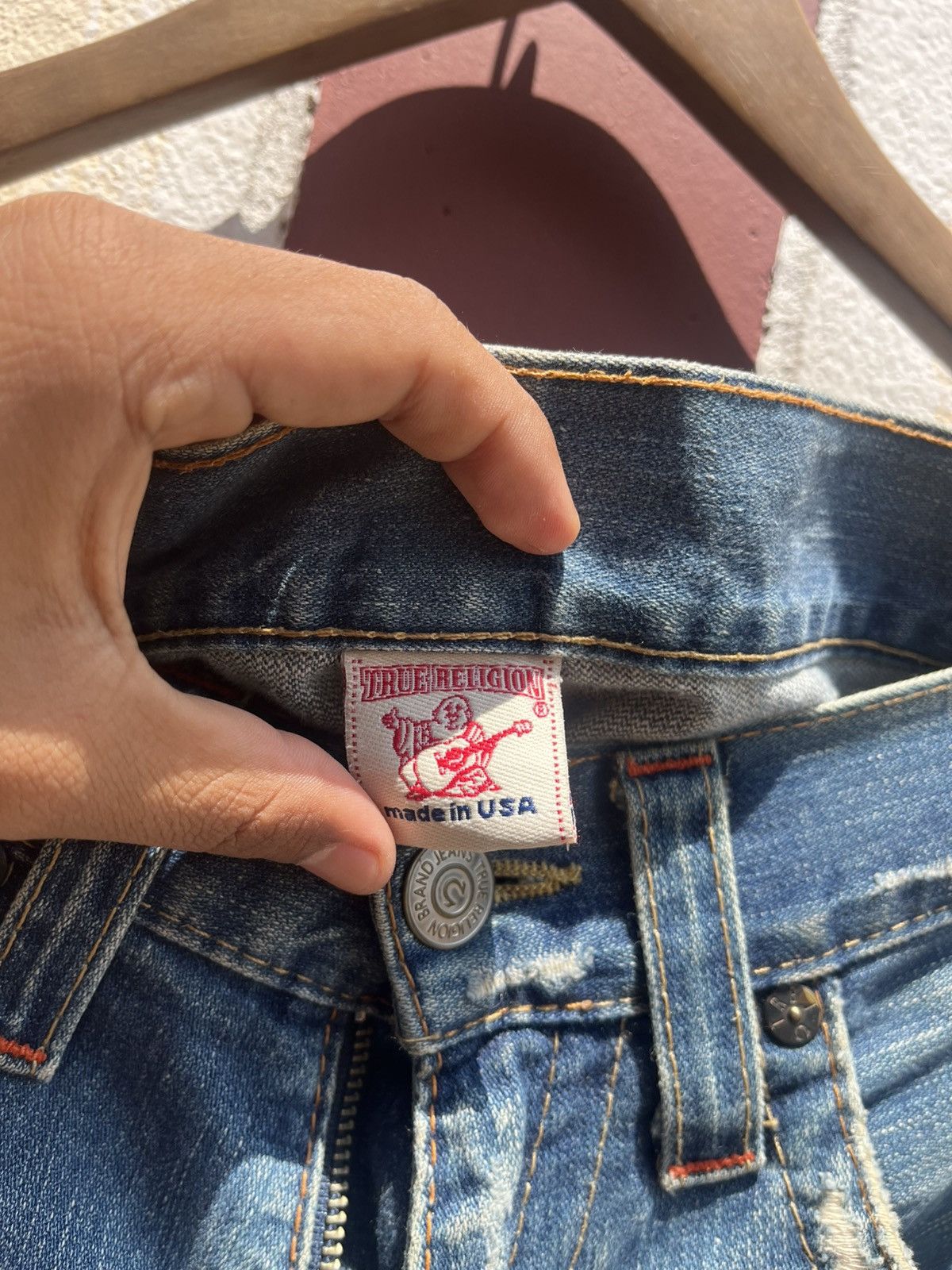 Vintage Thrashed True Religion Joey Bootcut – Heavy Fade Distress Size US 33 - 3 Thumbnail