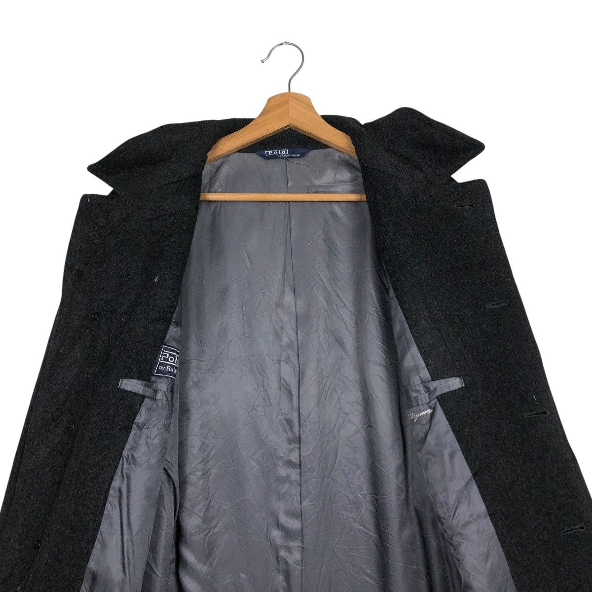 Polo Ralph Lauren 🔥RICH BLACK WOOL LONG JACKET POLO RALPH LAUREN Size US L / EU 52-54 / 3 - 17 Thumbnail