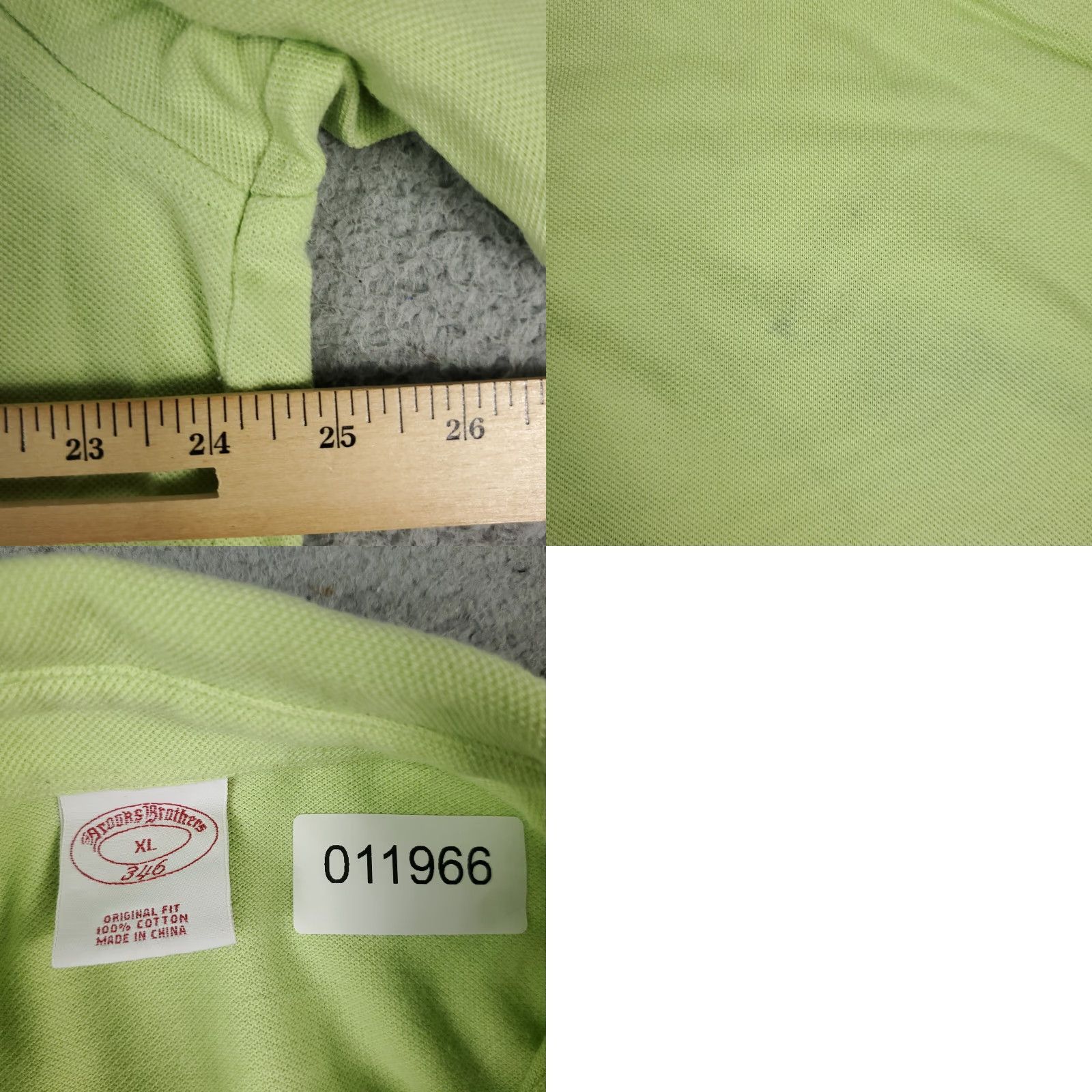 Brooks Brothers Brooks Brothers Shirt Adult XL Green Solid Short Sleeve Button-Up Stained Mens Size US XL / EU 56 / 4 - 8 Thumbnail