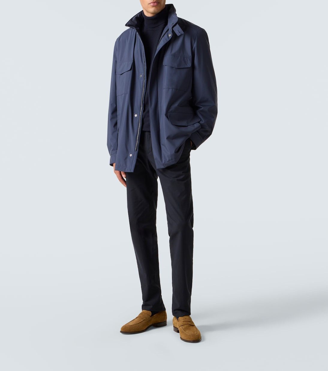 Loro Piana Loro Piana Navy Traveler Windmate Jacket Meb Size US L / EU 52-54 / 3 - 3 Thumbnail