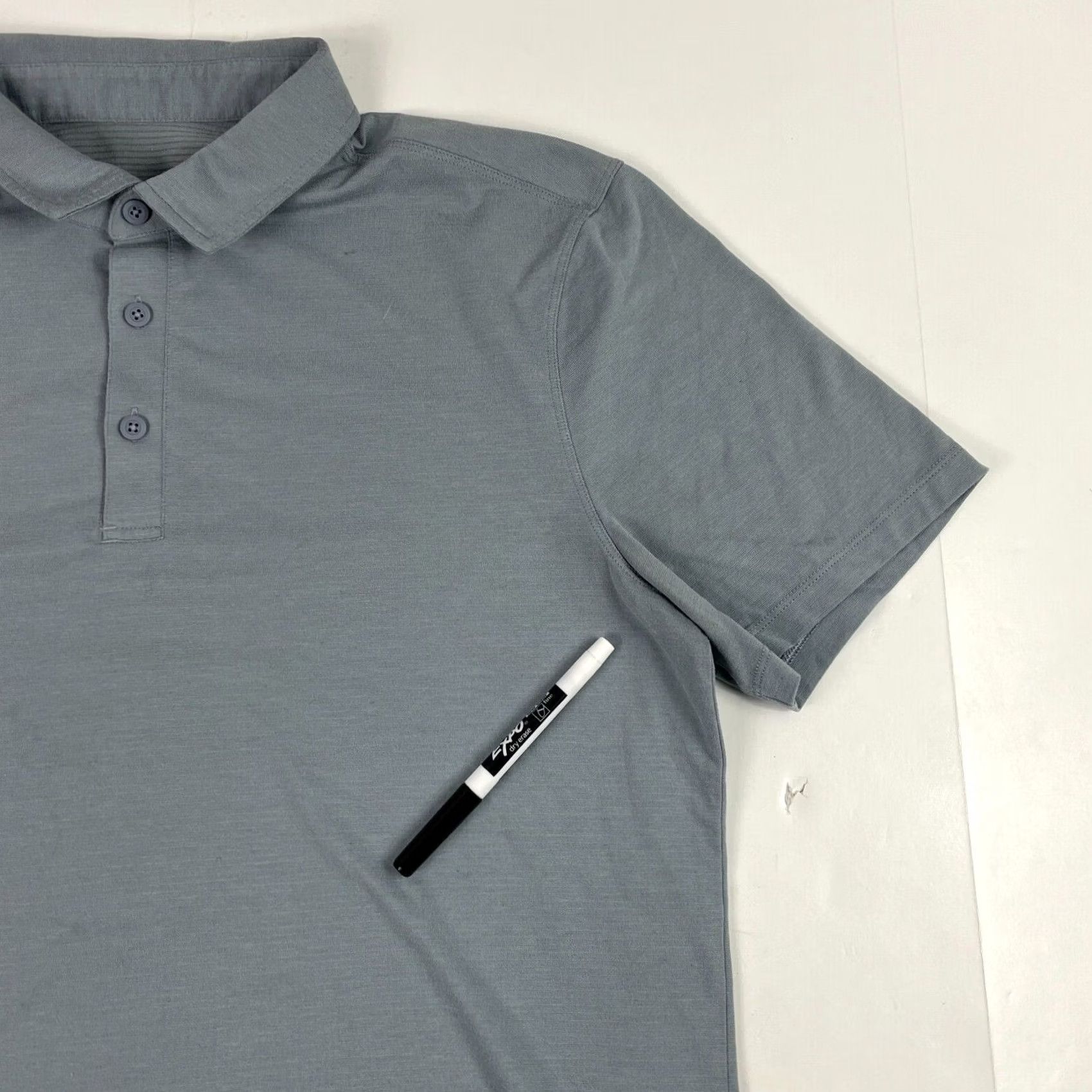 Lululemon Lululemon Polo Shirt - Mens Large Blue Evolution Tech Short Sleeve Stretch Golfer Size US L / EU 52-54 / 3 - 3 Thumbnail