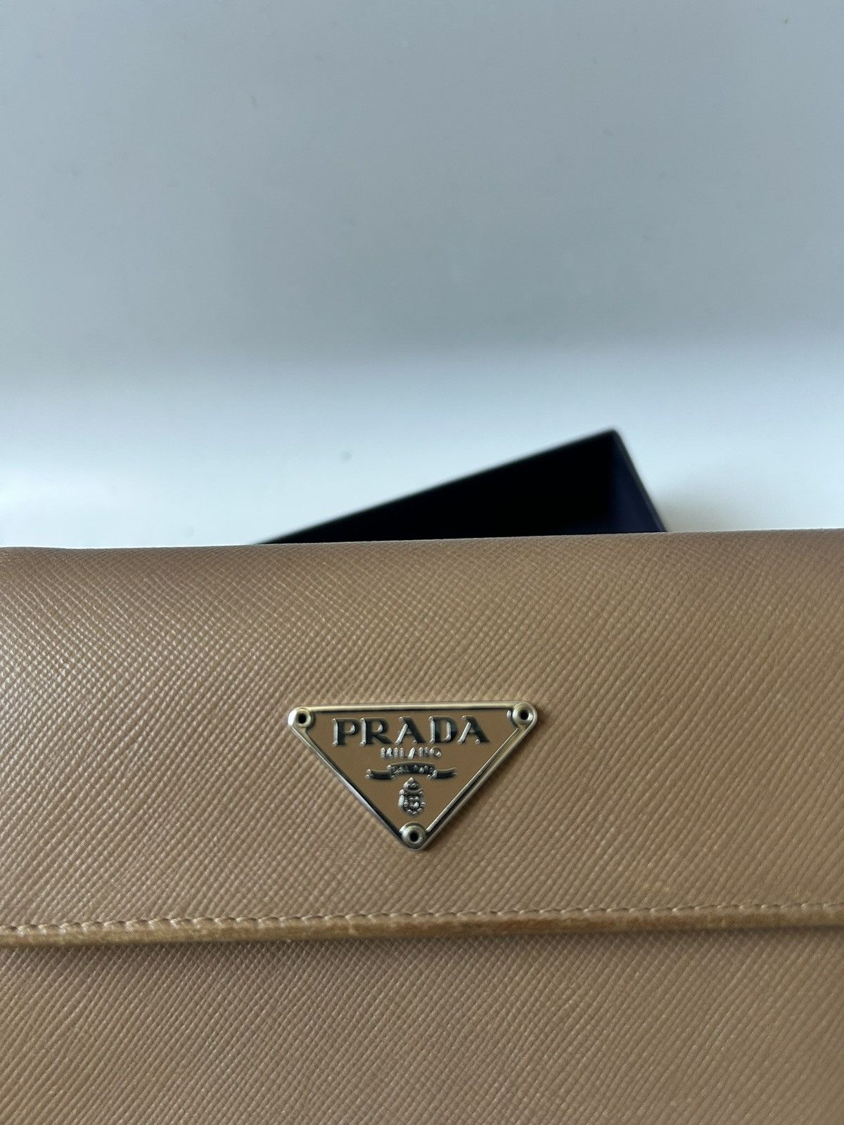 Prada Saffiano Beige Leather Wallet Size ONE SIZE - 4 Thumbnail