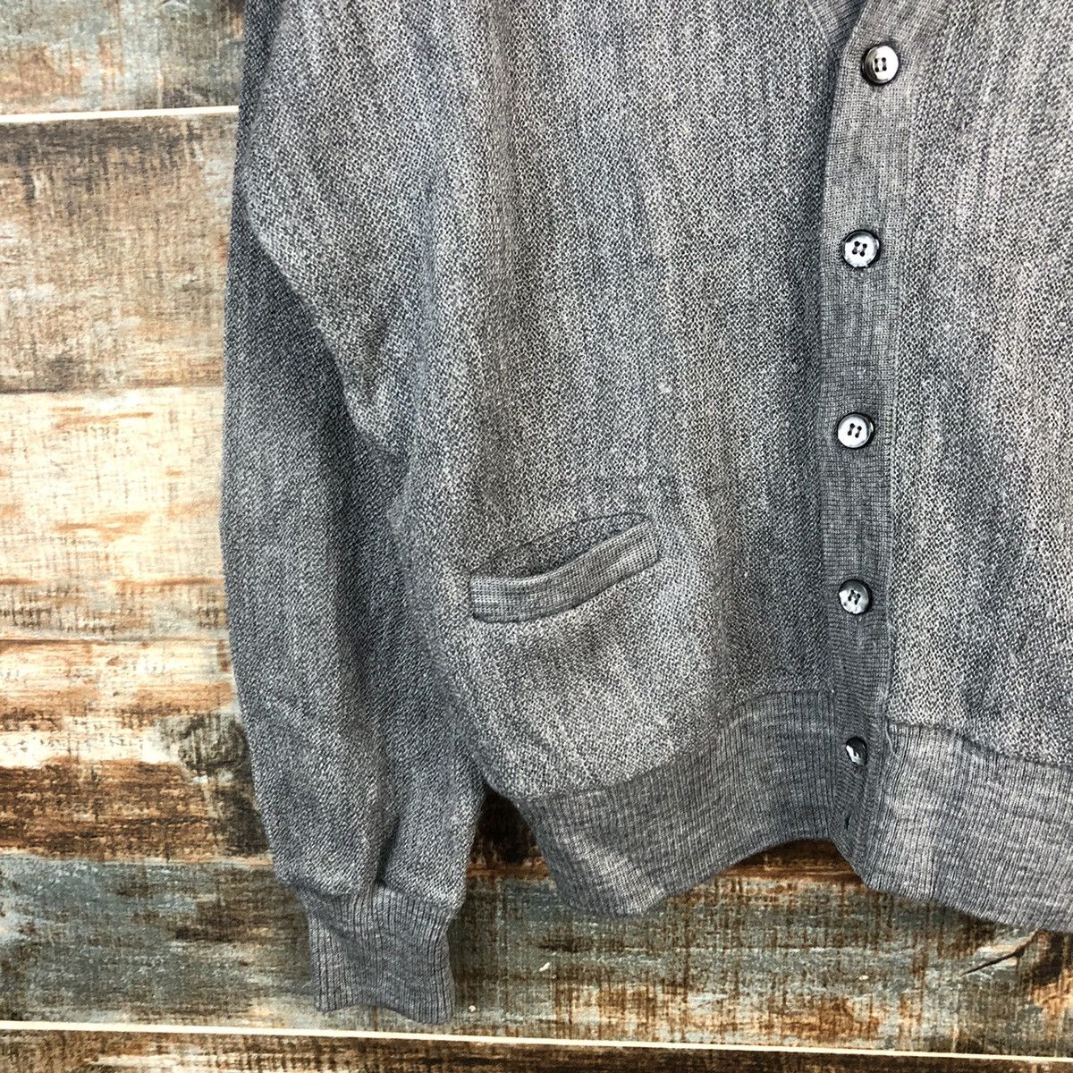 Japanese Brand DL Crocodille vintage Gray Cardigan Knitwear #C604 Size US M / EU 48-50 / 2 - 7 Thumbnail