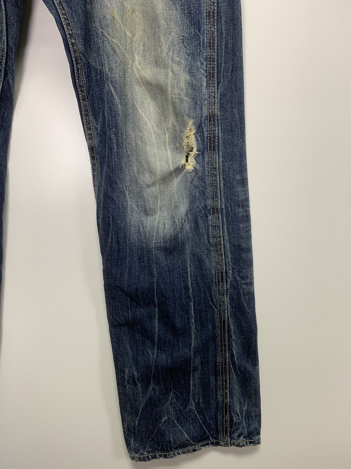 Vintage Back Number Distress Jeans Size US 34 / EU 50 - 6 Thumbnail