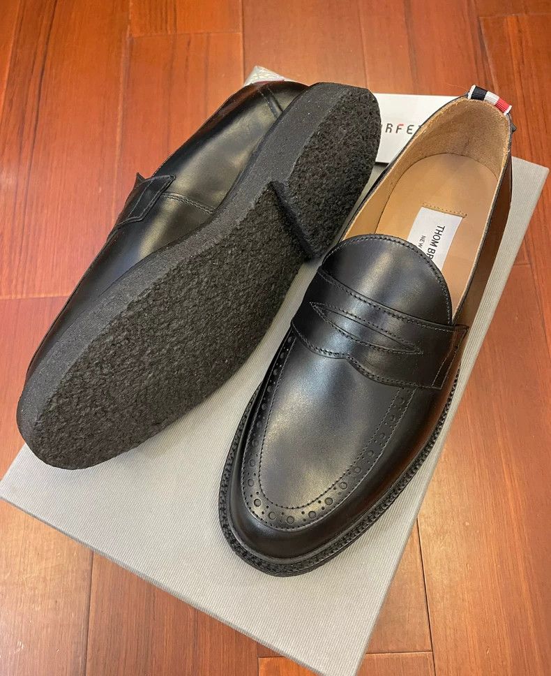 Thom Browne Thom Browne Black raw rubber sole loafers Size US 8.5 / EU 41-42 - 1 Thumbnail