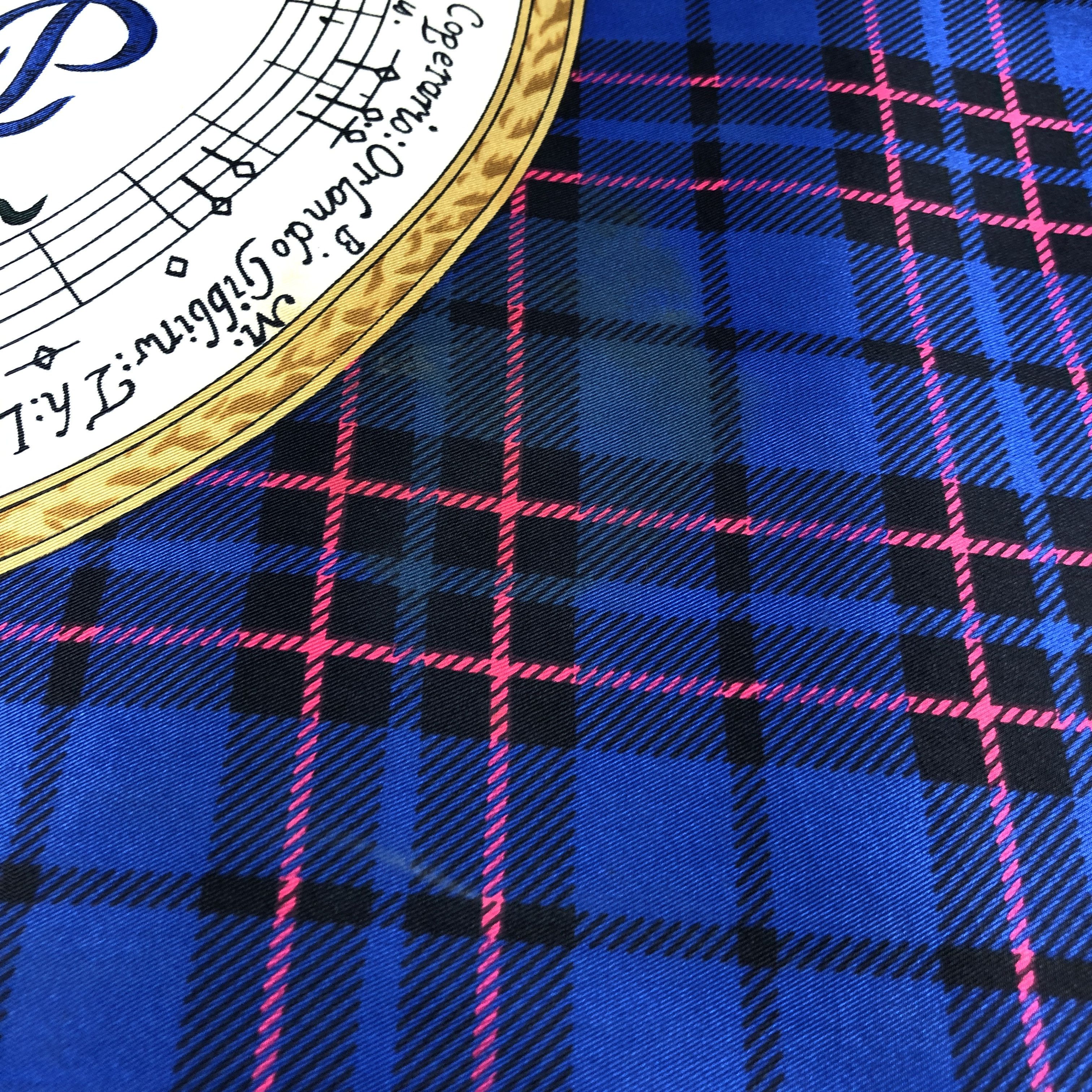 Japanese Brand Luxury Music Silk Scarf M1193 Size ONE SIZE - 8 Thumbnail