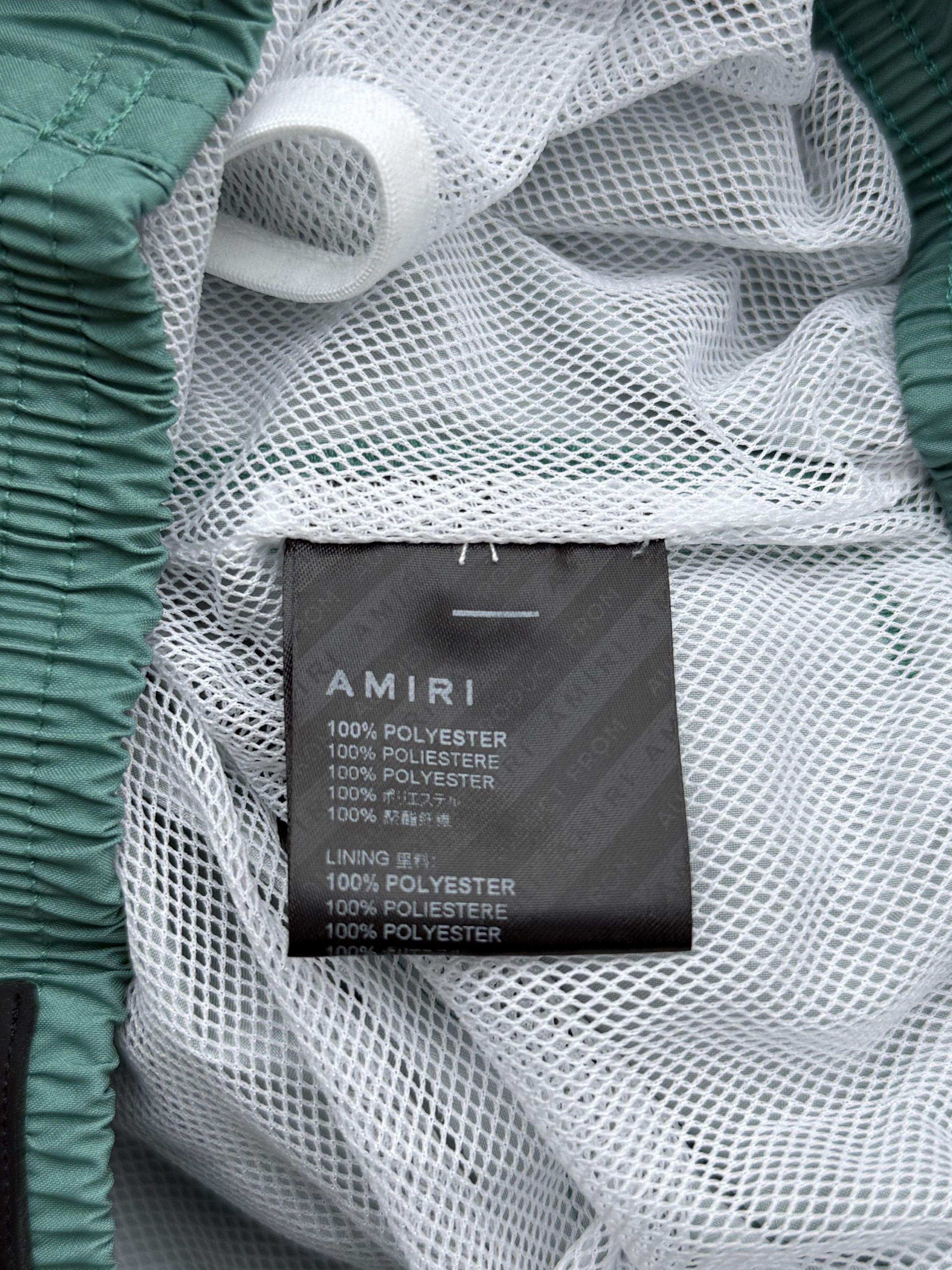 Amiri Amiri Sea Blue Wave Logo Swimshorts Size US 30 / EU 46 - 4 Thumbnail