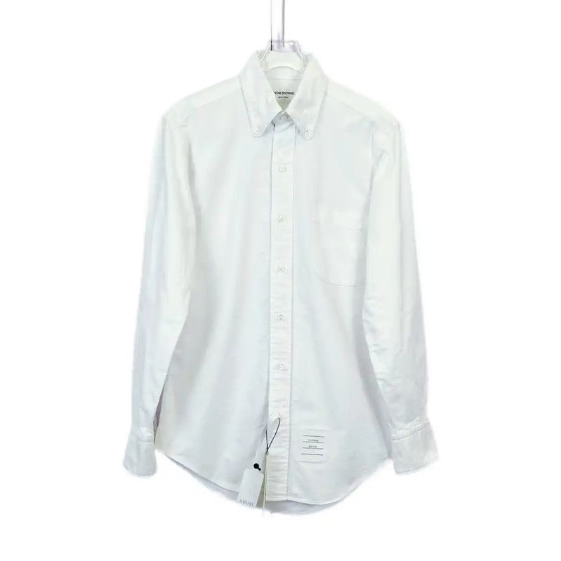Thom Browne Thom Browne White Cotton Long Sleeve Shirt 0089 Size XS / US 0-2 / IT 36-38 - 1 Thumbnail