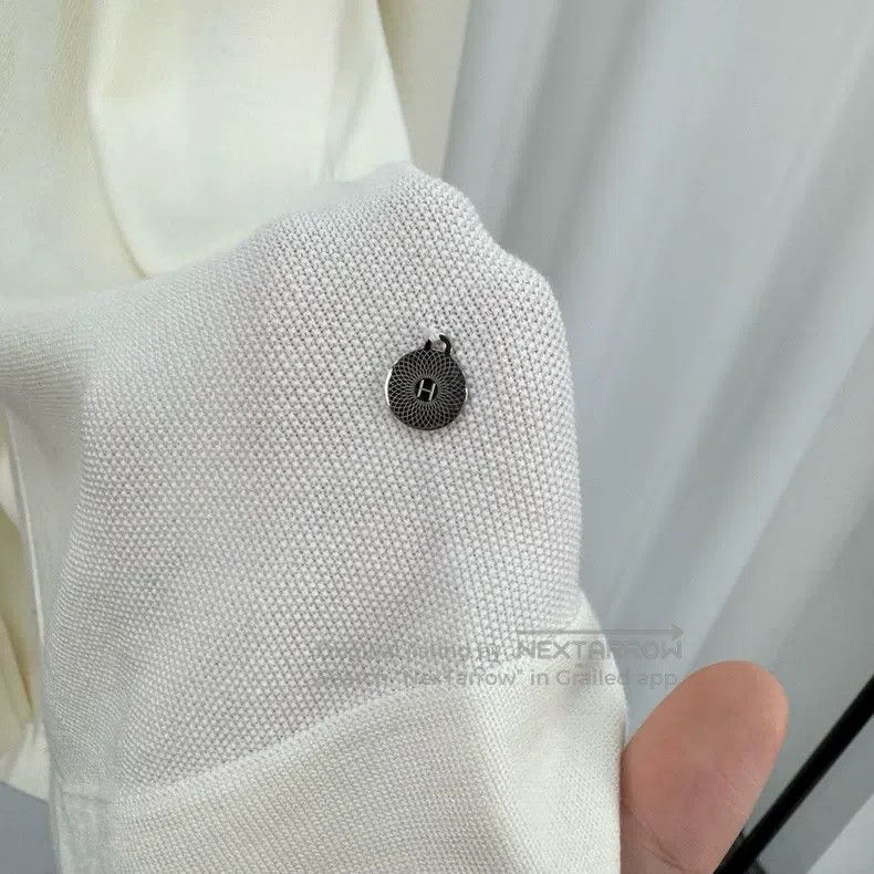 Hermes Hermes Cream white metal pendant wool knitted cardigan Size XS / US 0-2 / IT 36-38 - 5 Thumbnail