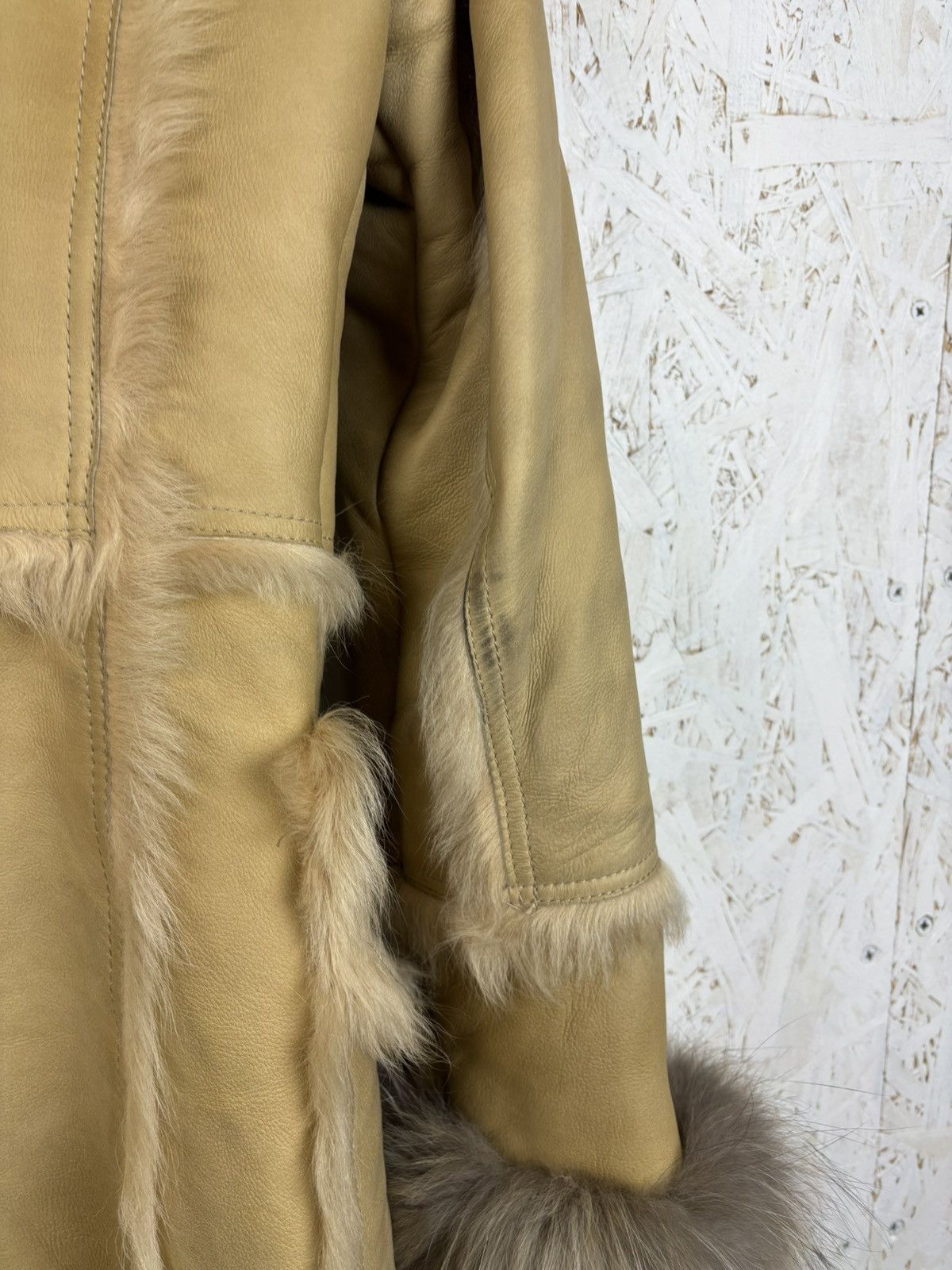 Prada Prada AW06 Shearling Sheep Fox Fur Leather Dufflecoat 44 Size M / US 6-8 / IT 42-44 - 12 Thumbnail