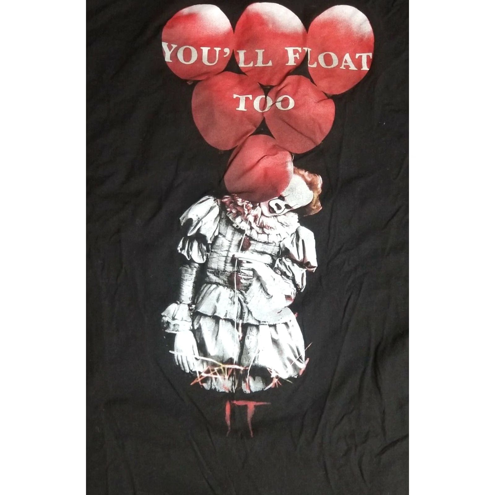 Vintage IT Shirt Adult 3XL Black You'll Float Too Pennywise Graphic Movie Mens Size US XXL / EU 58 / 5 - 2 Thumbnail